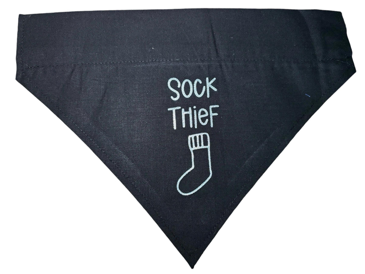 Sock thief Dog Bandana custom made and personalised