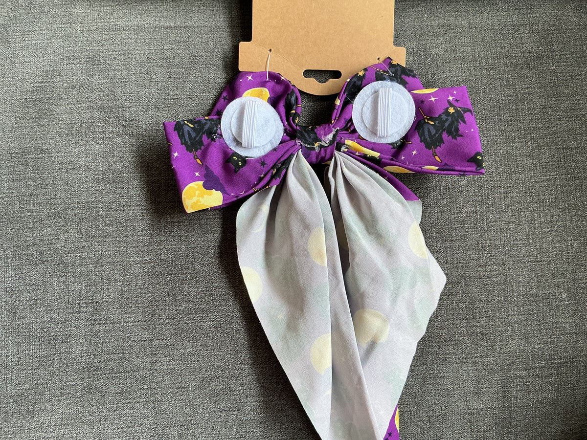 Spooky Halloween Dog Collar Bow Extra Large