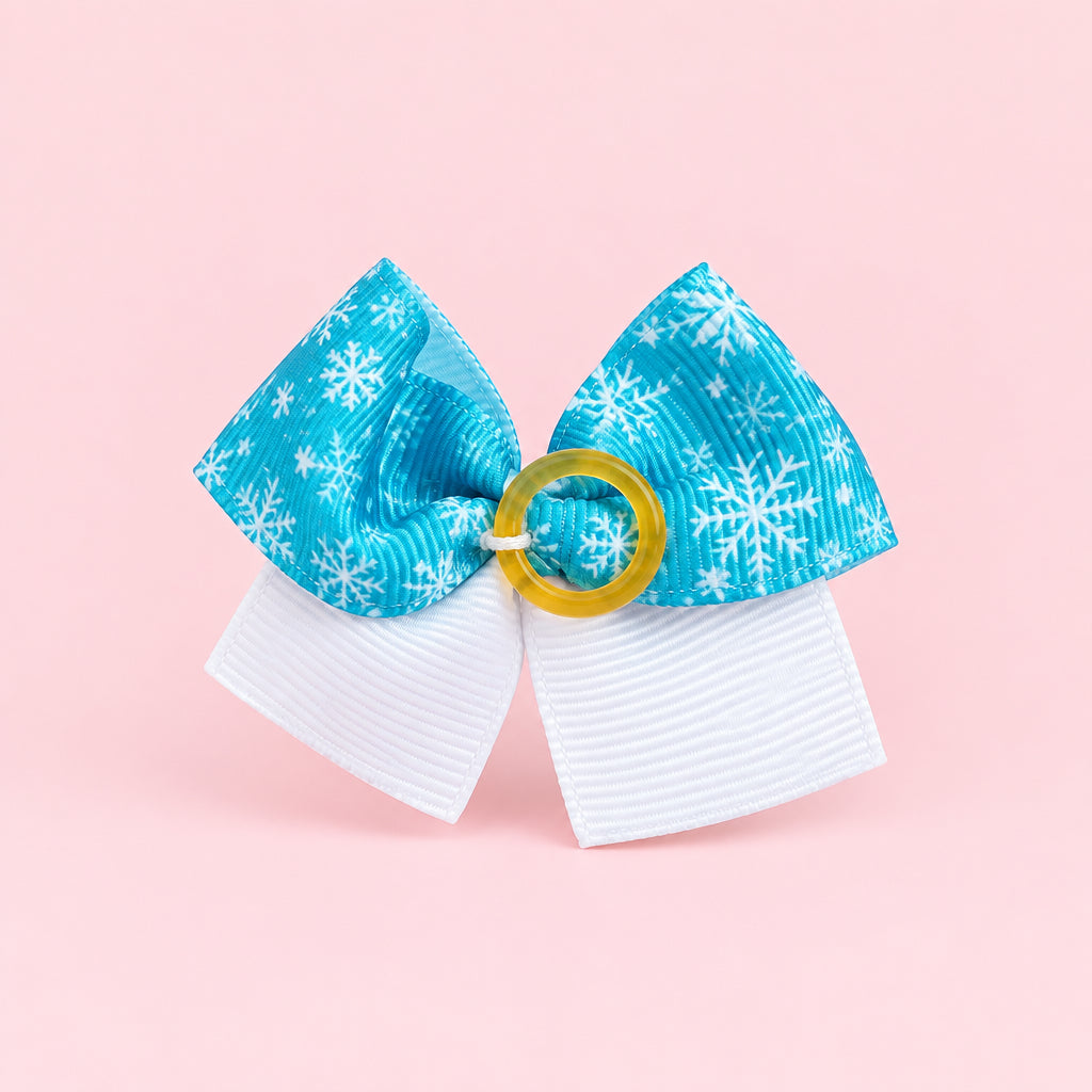 Christmas Dog Hair Bow – Small Elastic Collar & Hair Accessory
