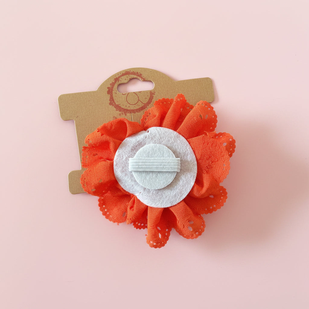 9cm Large textured Chiffon Dog Collar Flower – Elegant Removable Floral Accessory