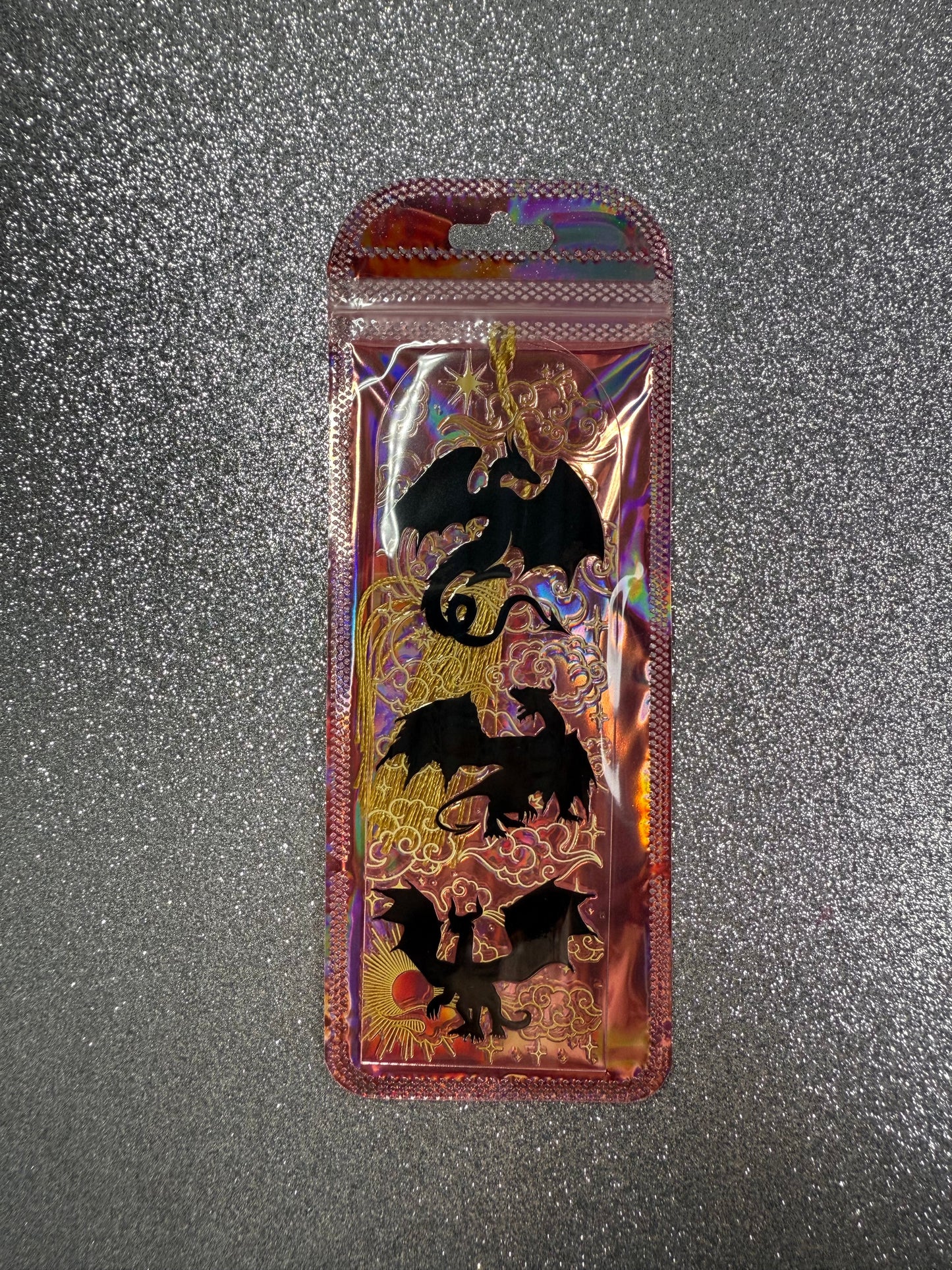 Black Dragon Fourth Wing Bookmark - 3 Dragons