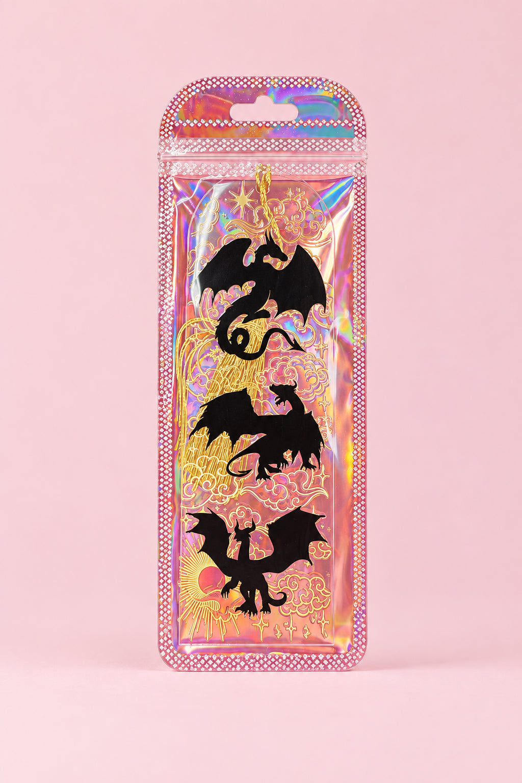 Black Dragon Fourth Wing Bookmark - 3 Dragons