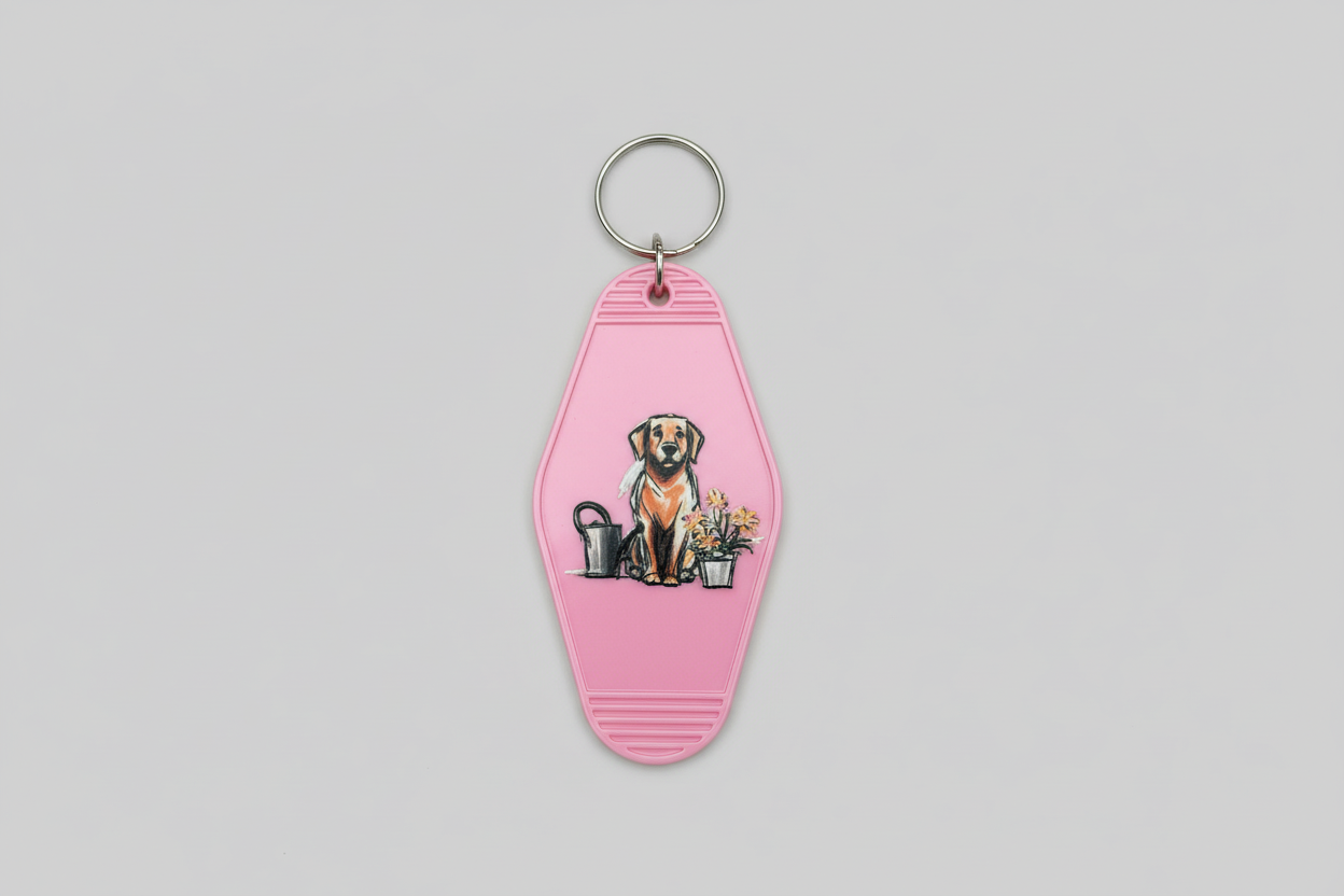 Golden Retriever Keyring