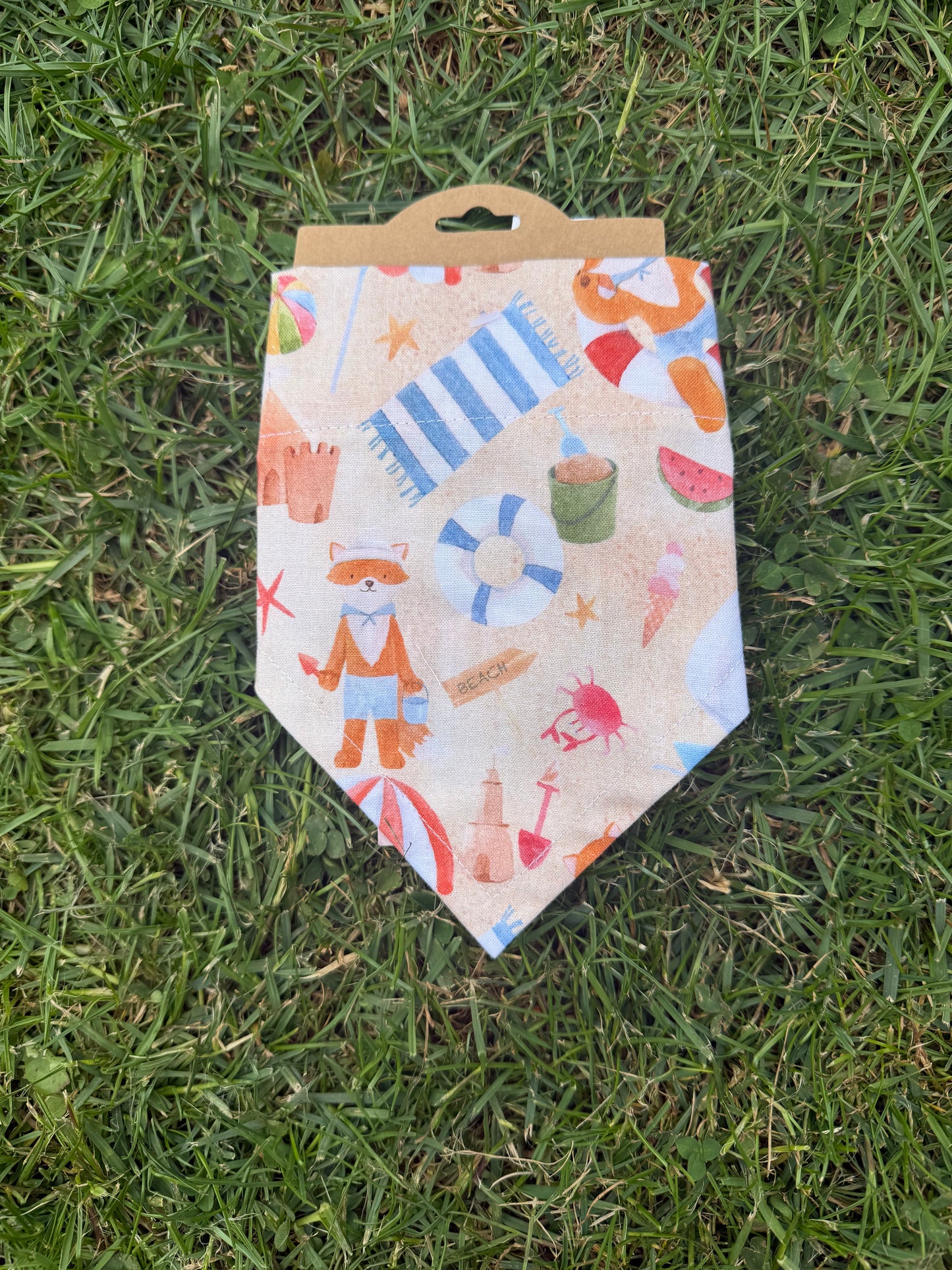 Beach Print Dog Bandana