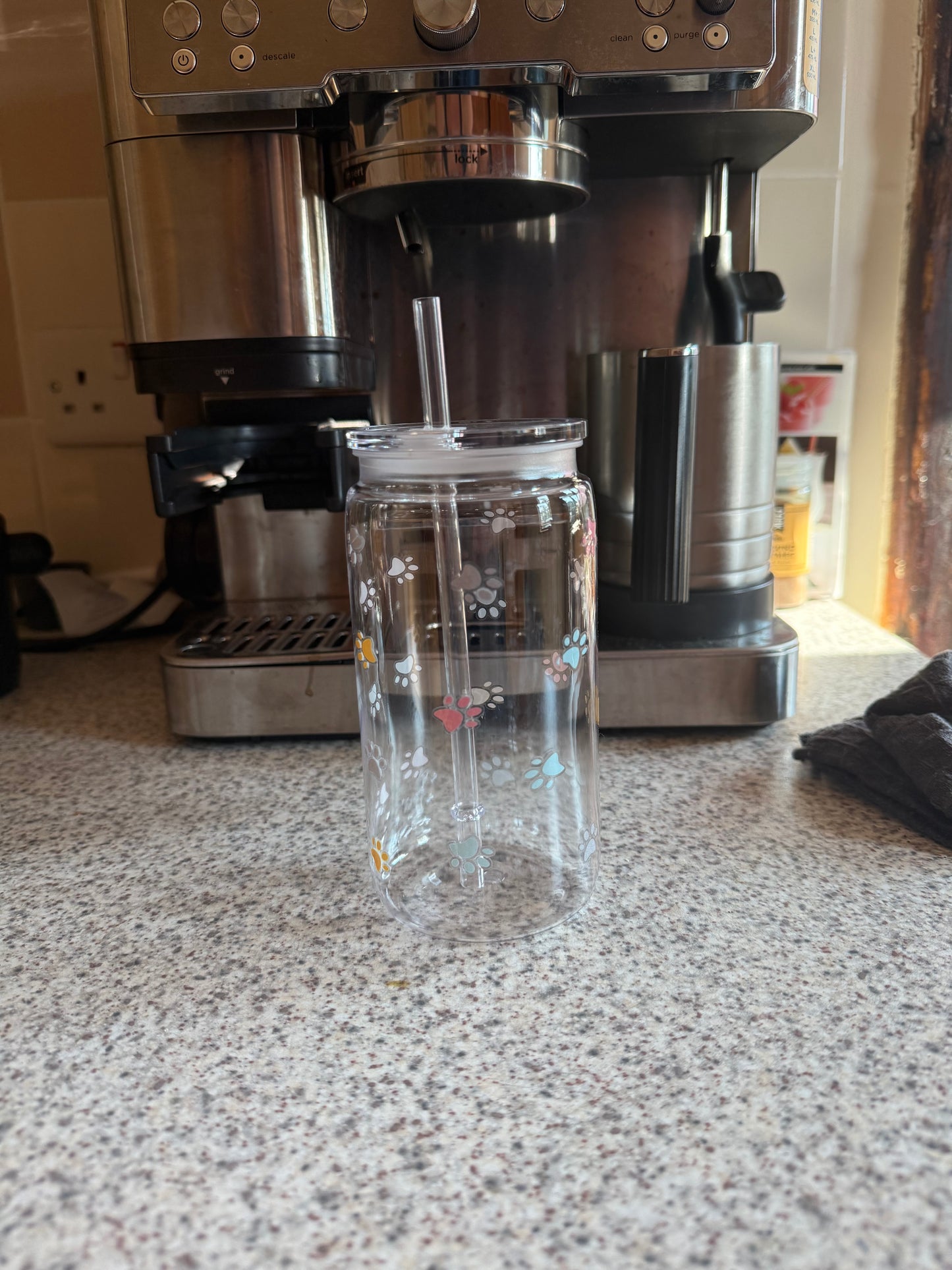 Mini paw prints cold cup