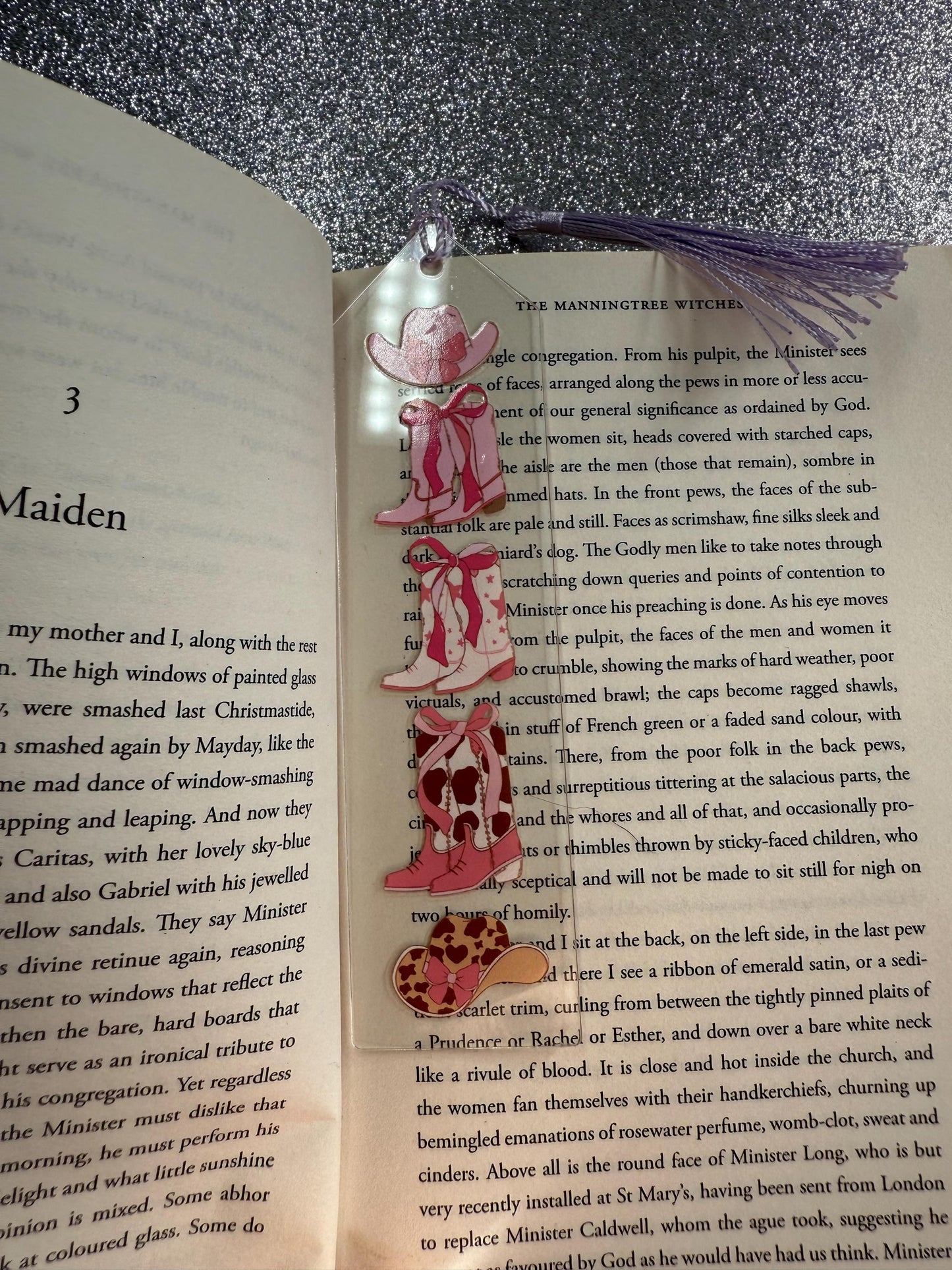 Cowgirl Acrylic Bookmark