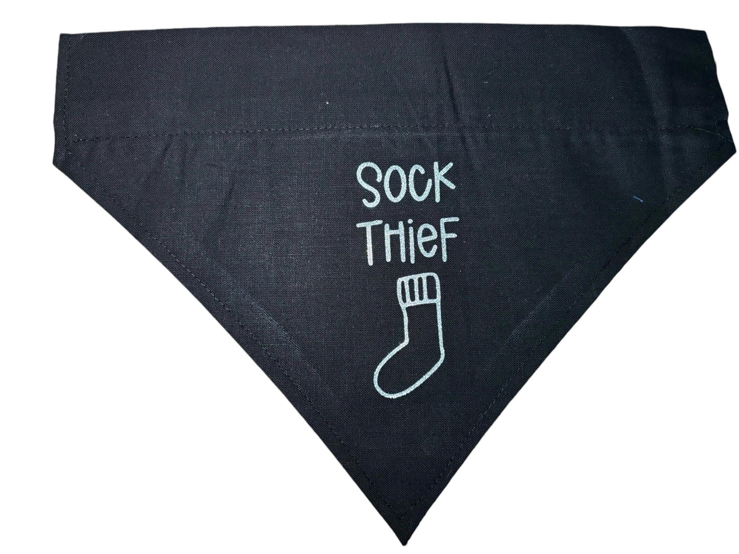 Sock thief Dog Bandana custom made and personalised