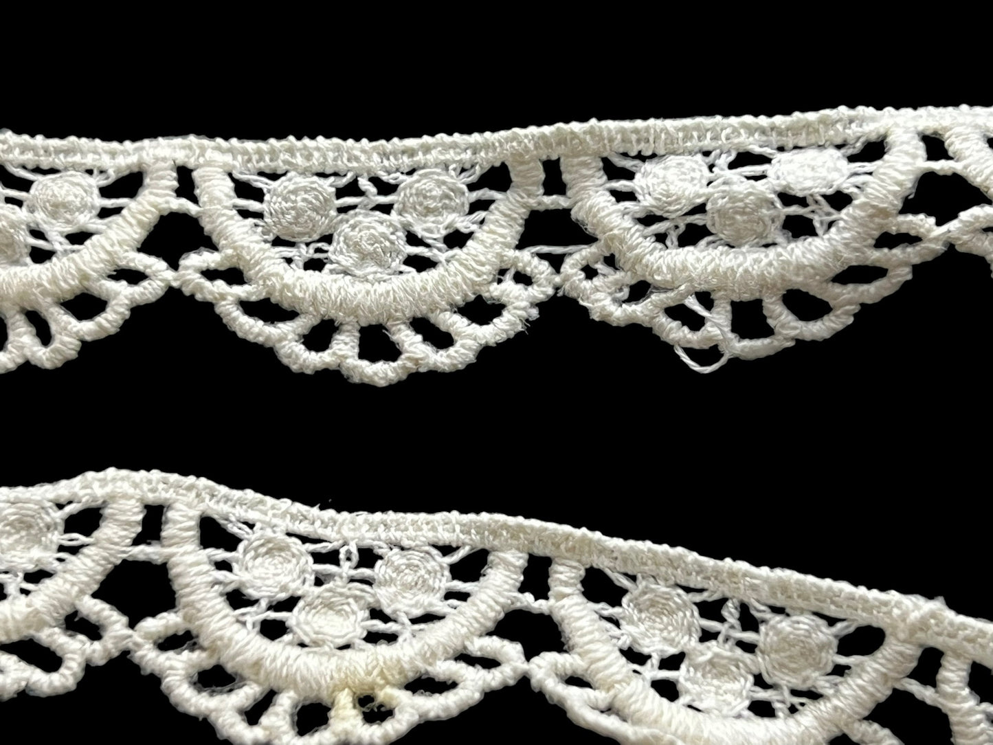 White cotton lace trim