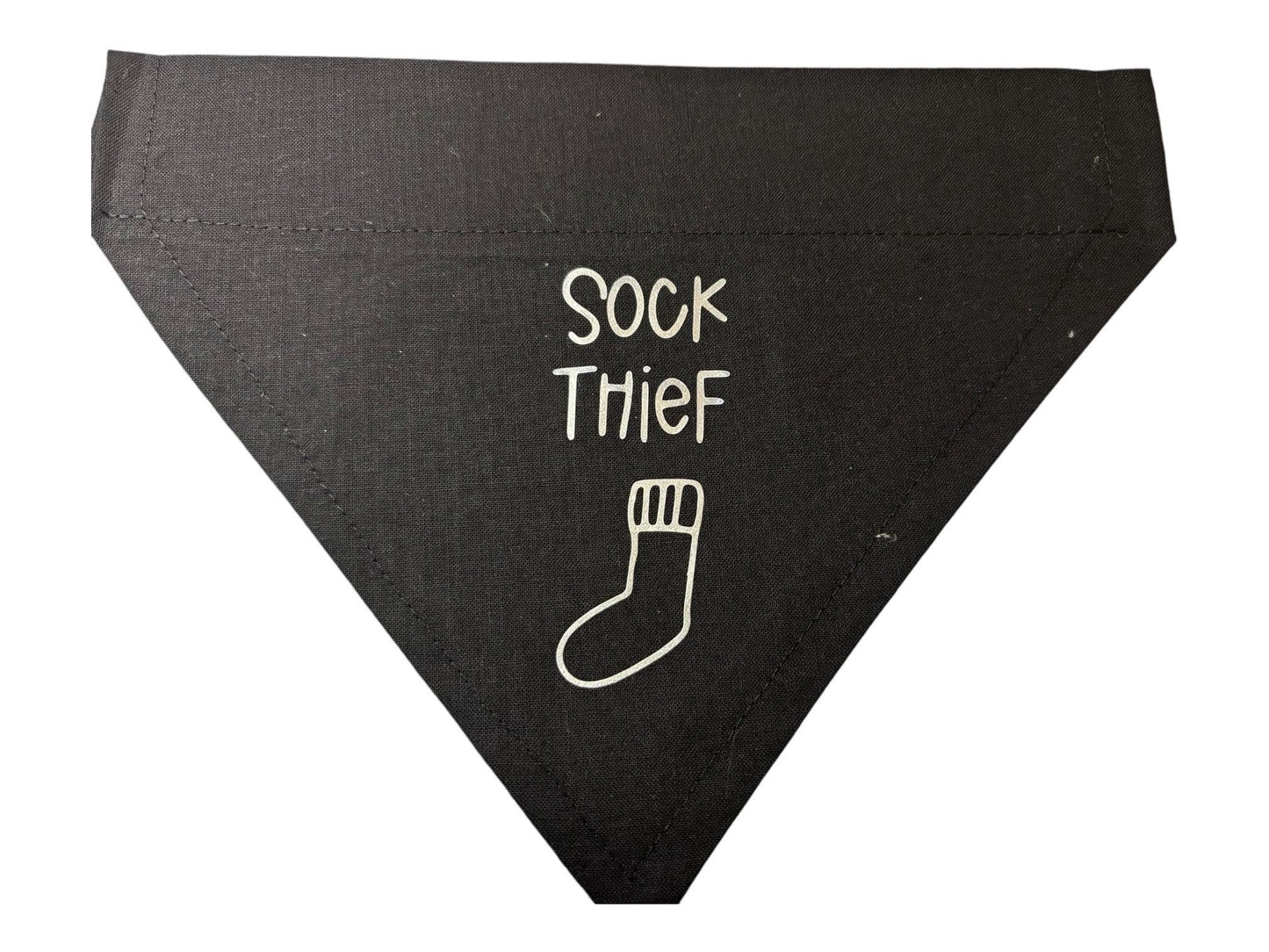 Sock thief Dog Bandana custom made and personalised