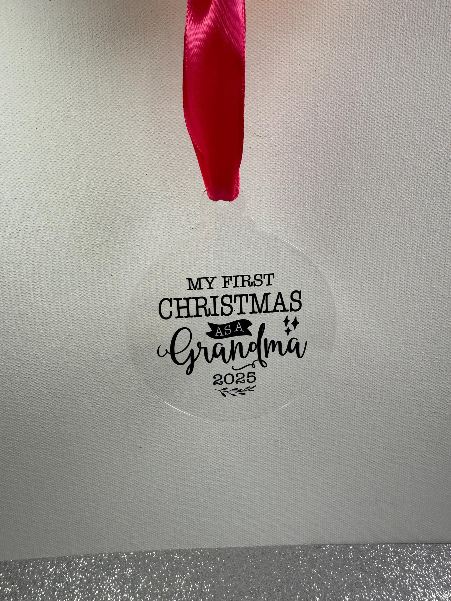 First Christmas as a Grandma Tree Decoration β First Christmas β Grandparent Gift β Personalised 2025 Keepsake