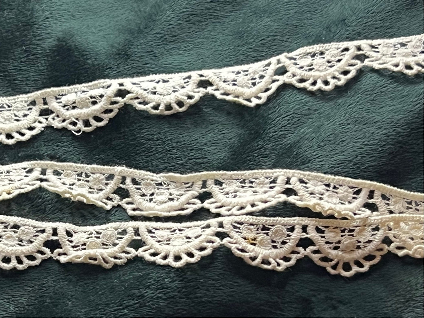 White cotton lace trim