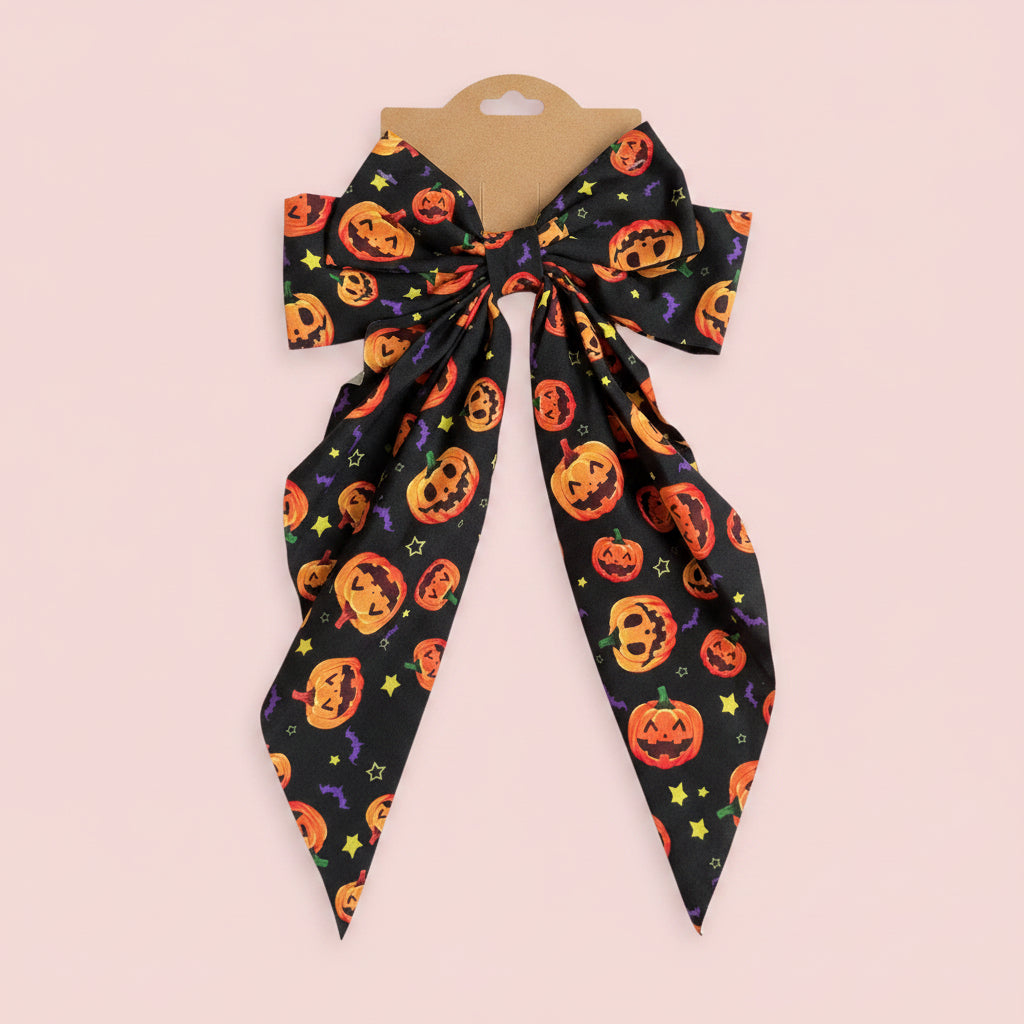 Spooky Halloween Dog Collar Bow Extra Large