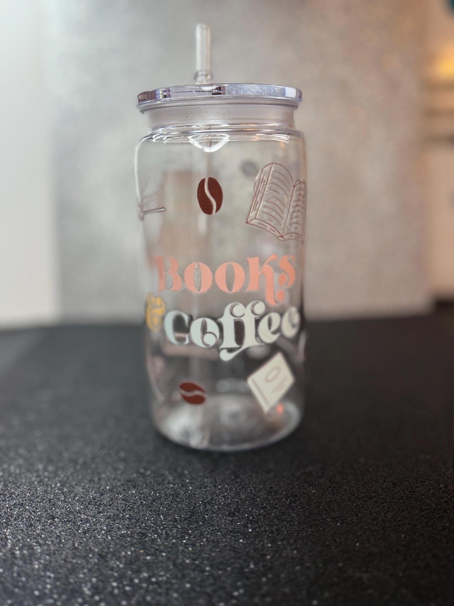 Books and Coffee Cold Cup