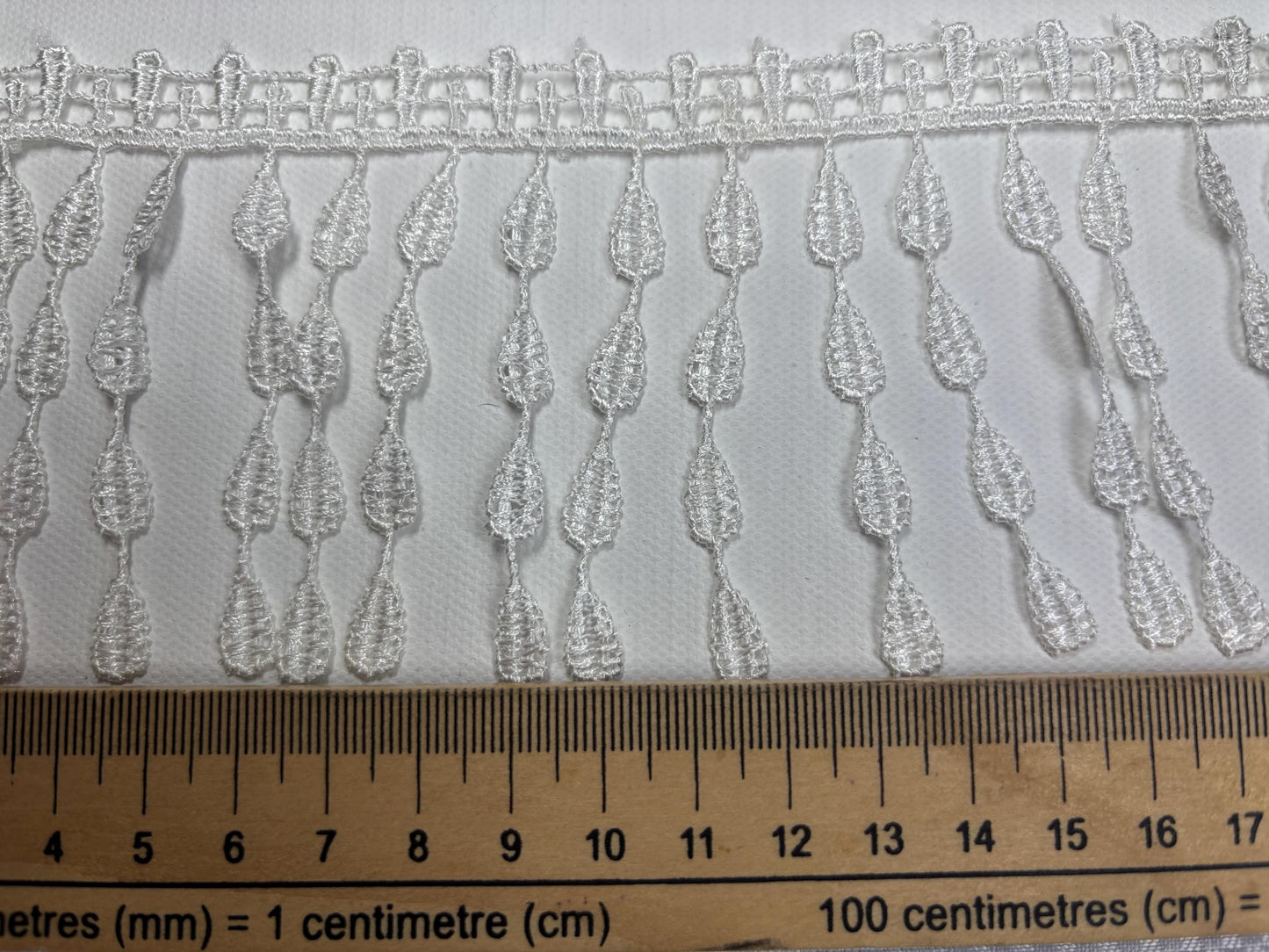 Antique Lace Edge – Perfect for Sewing, Embellishments, Crafting, and Home Decor – Delicate Floral Design White Wedding droplet lace trim