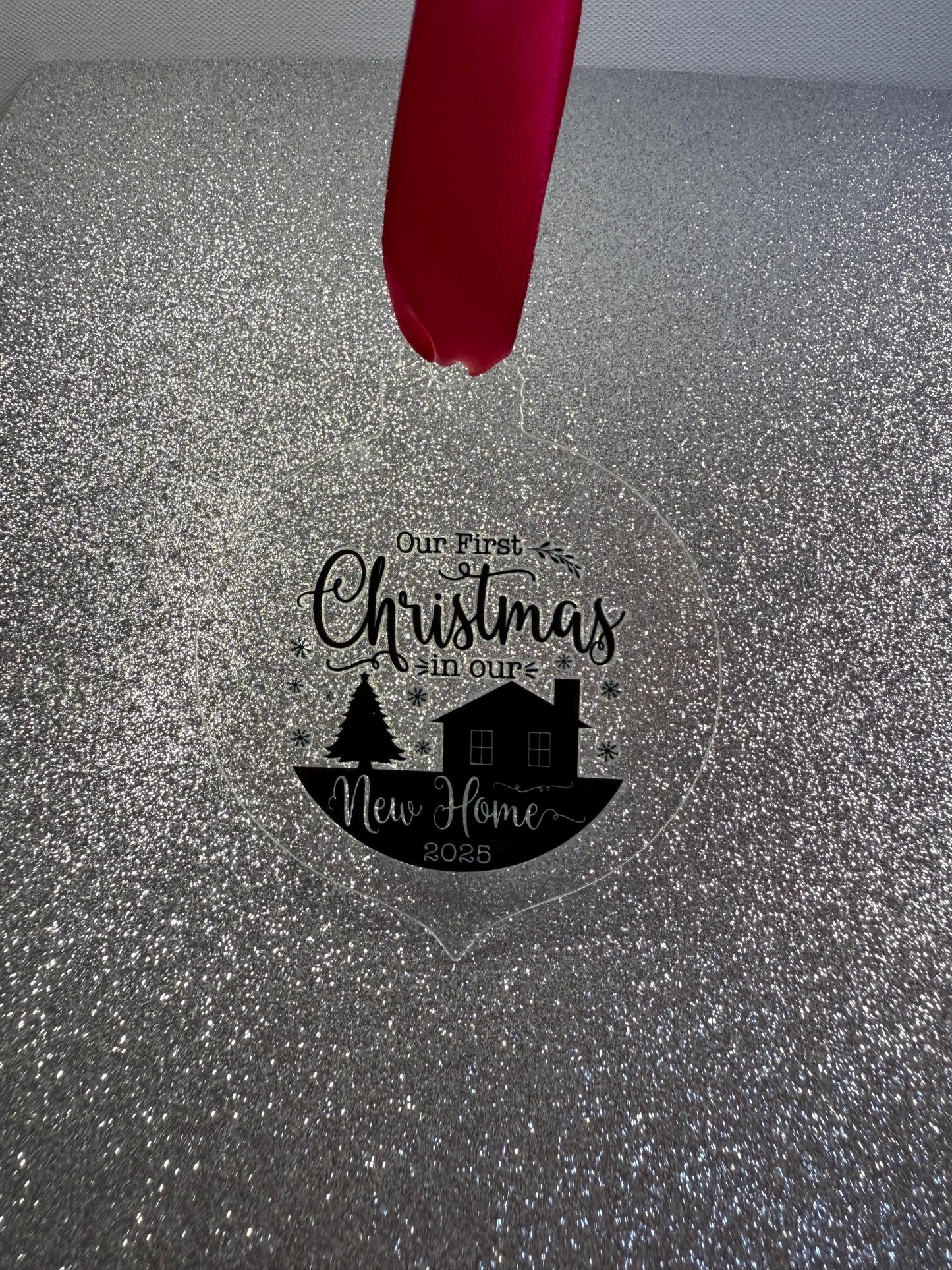 New Home Christmas Tree Decoration – First Christmas in New Home Ornament – Housewarming Gift – Personalised Home Ornament – 2025 Keepsake