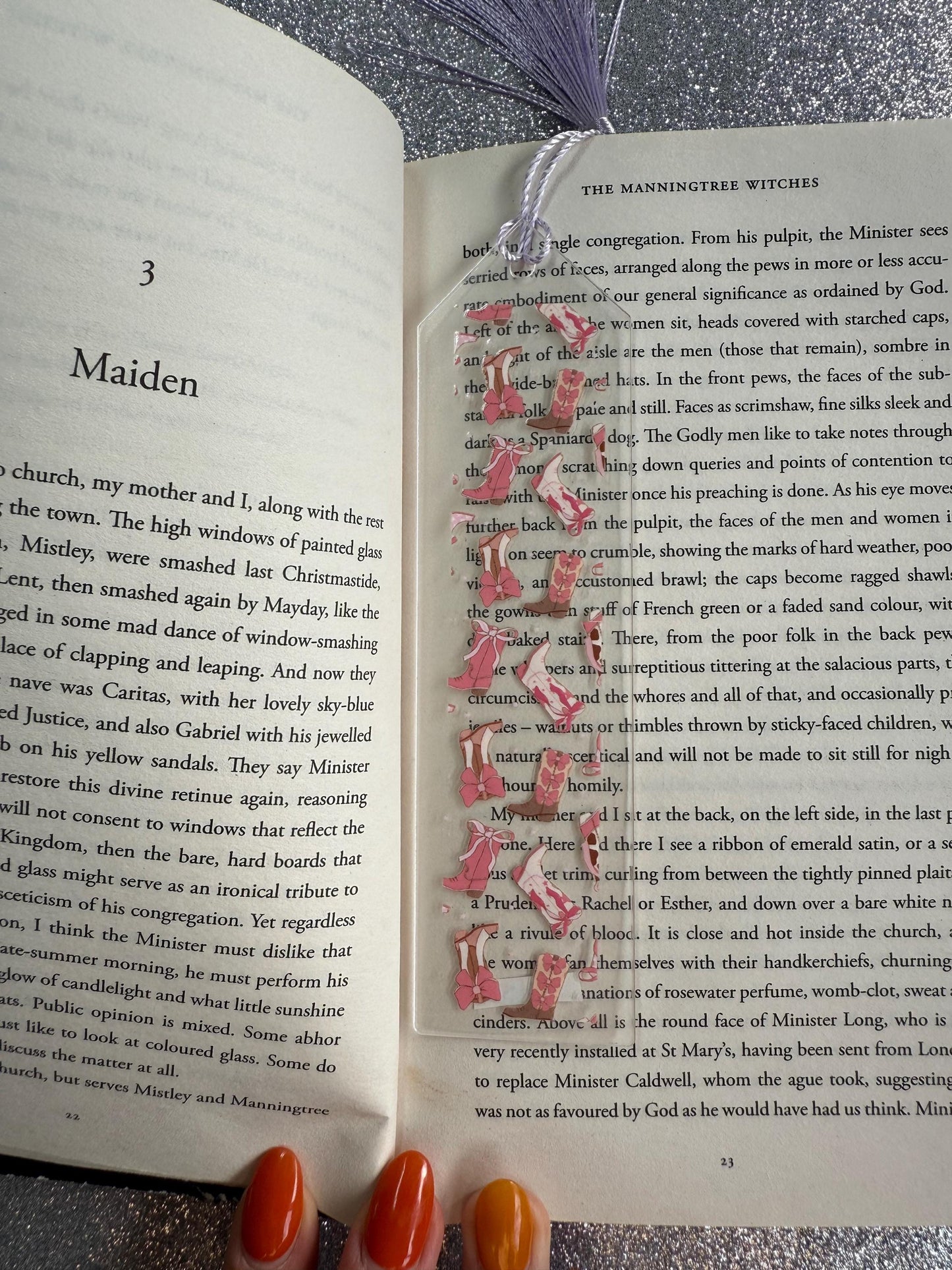 Cowgirl Acrylic Bookmark