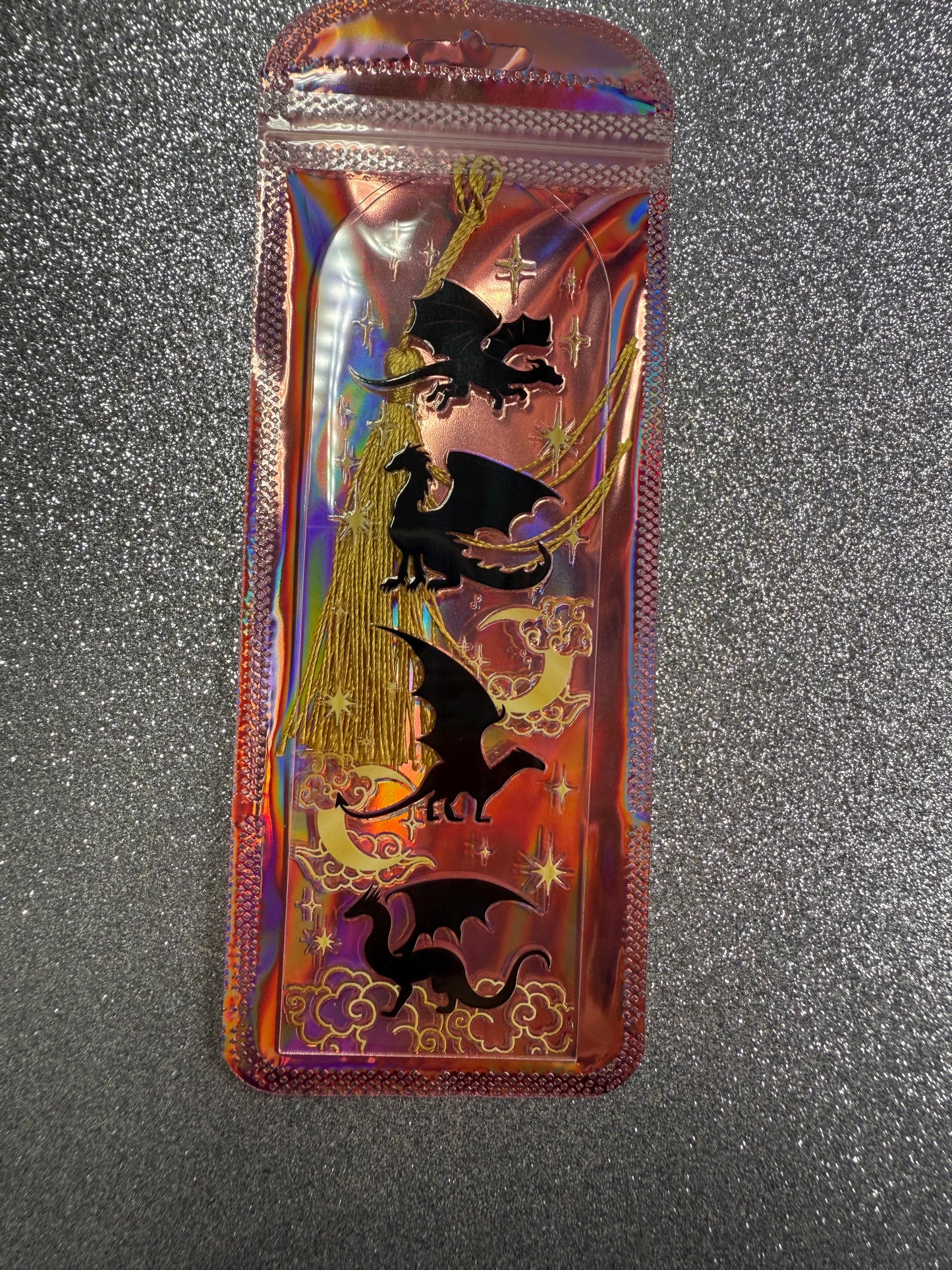 Black Dragon Fourth Wing Bookmark - 4 Dragons