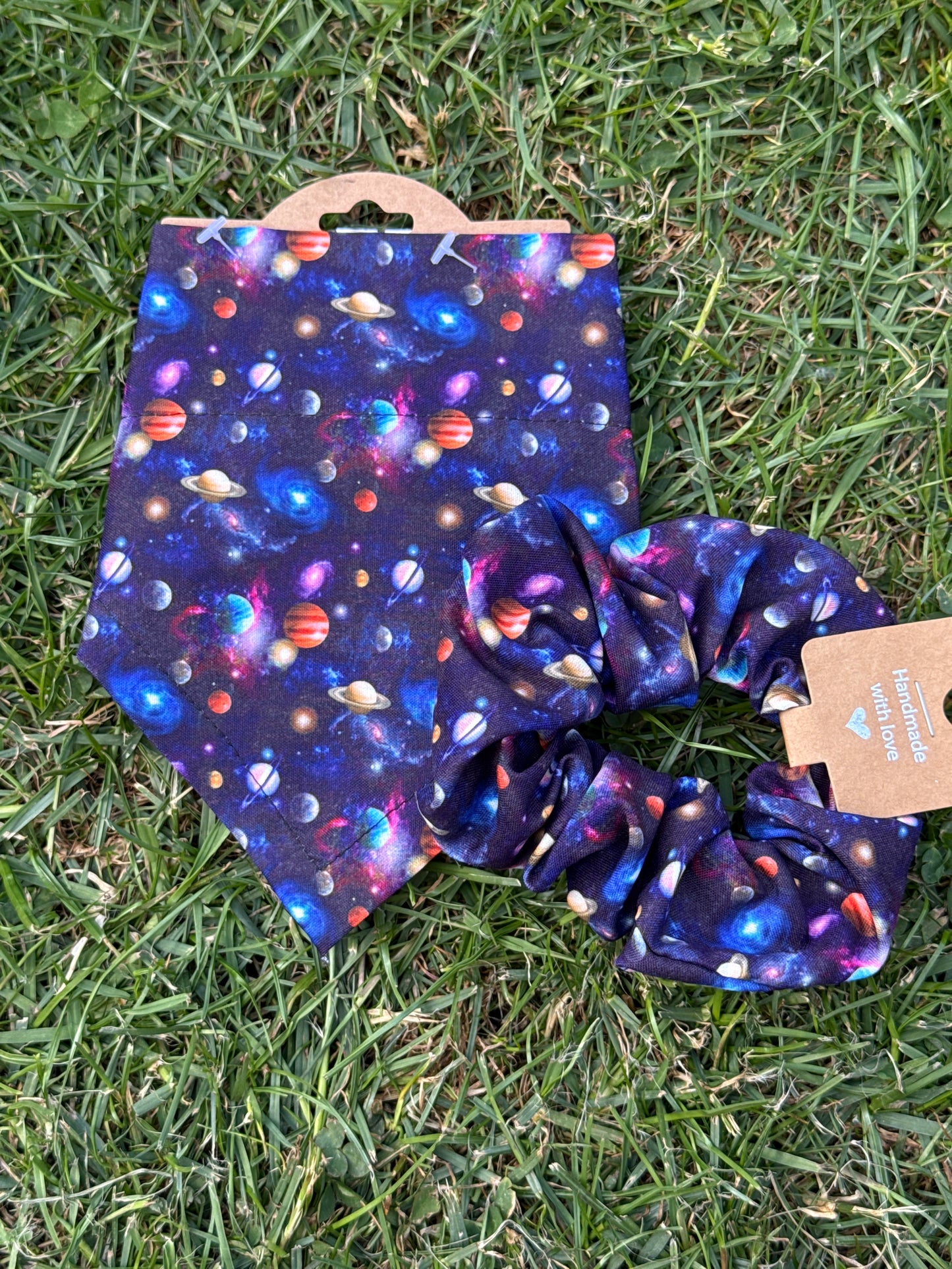Space themed Planet Dog bandana