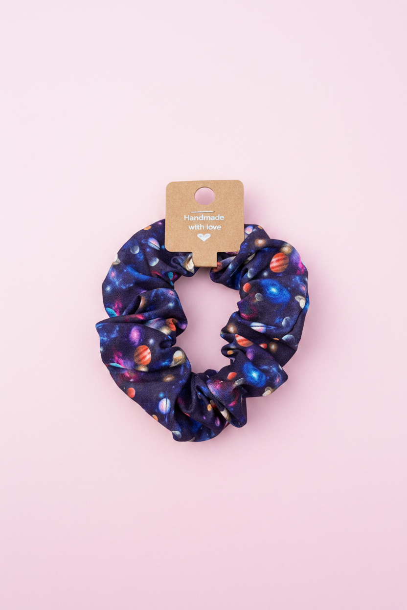 Space themed Planet scrunchie