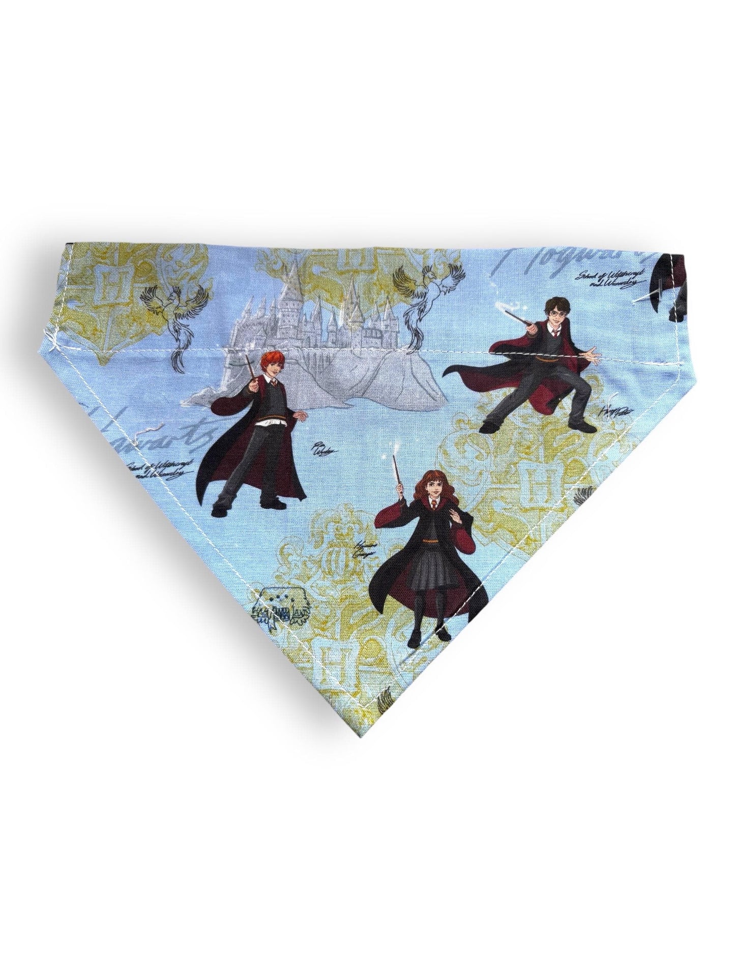 Cute and Stylish Dog Bandana ‘The character' for Puppies, Small & Medium Dogs – Soft Cotton Fabric – Multiple Patterns and personalisation