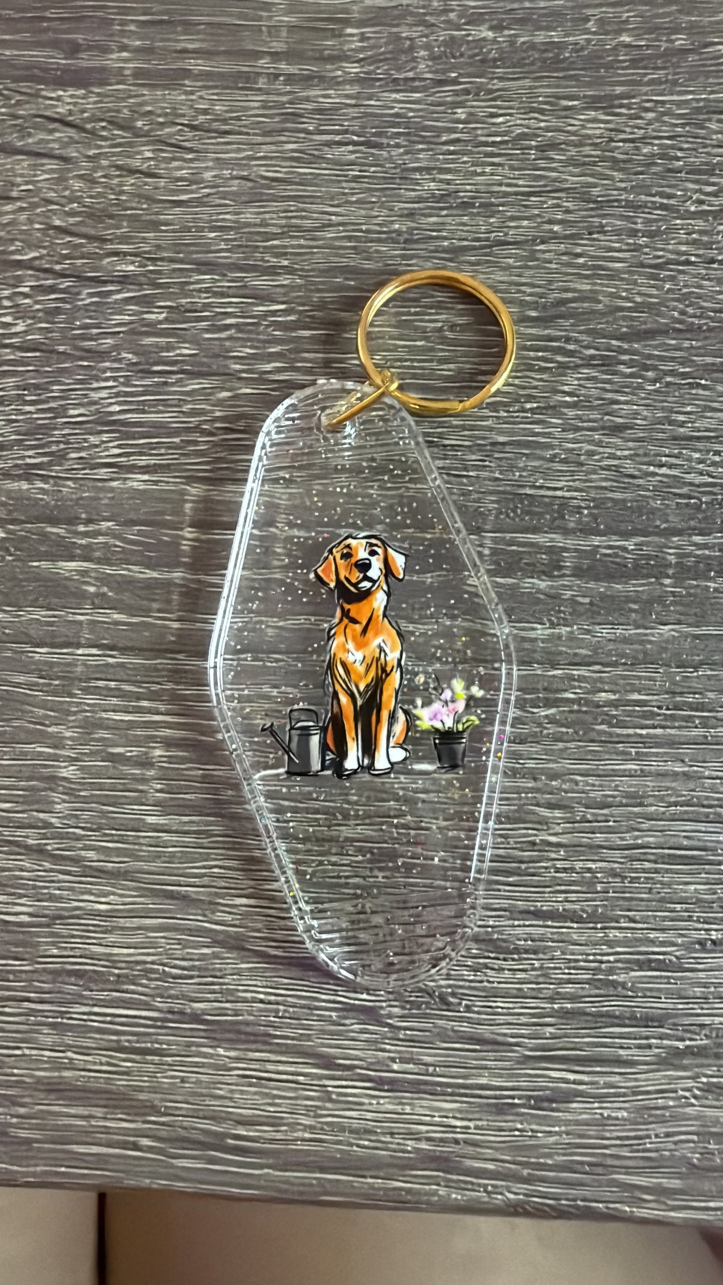 Golden Retriever Keyring