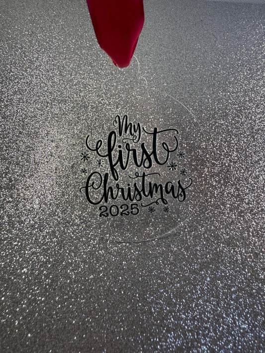 First Christmas Tree Decoration – First Christmas  – Personalised 2025 Keepsake - Pet gift