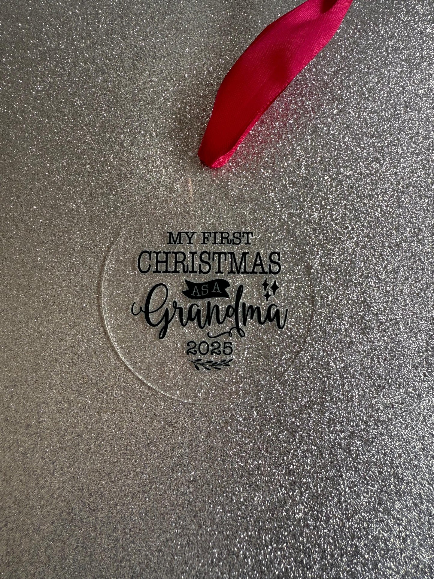 First Christmas as a Grandma Tree Decoration – First Christmas – Grandparent Gift – Personalised 2025 Keepsake