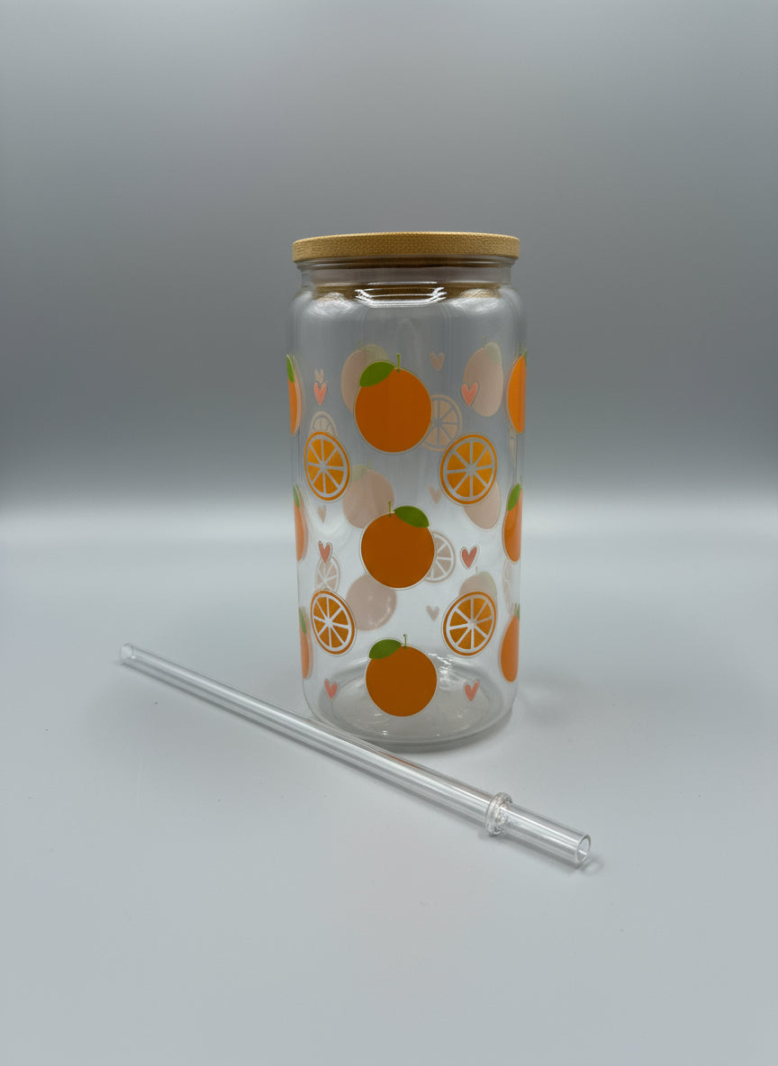 Oranges 16oz Tumbler with Bamboo Lid & Straw