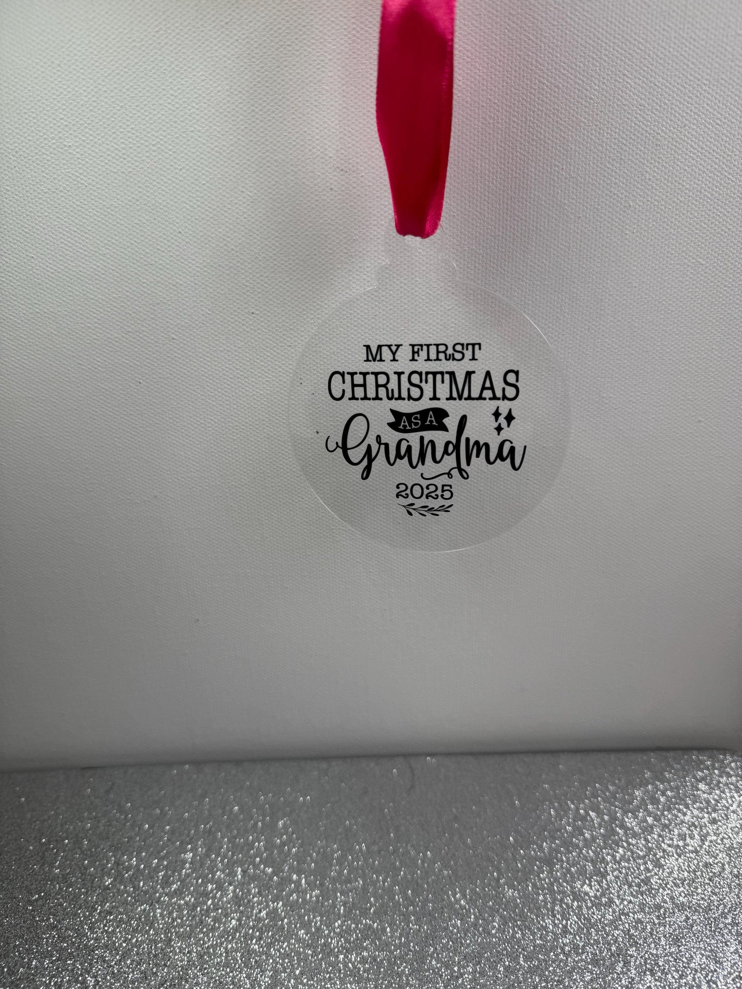 First Christmas as a Grandma Tree Decoration – First Christmas – Grandparent Gift – Personalised 2025 Keepsake