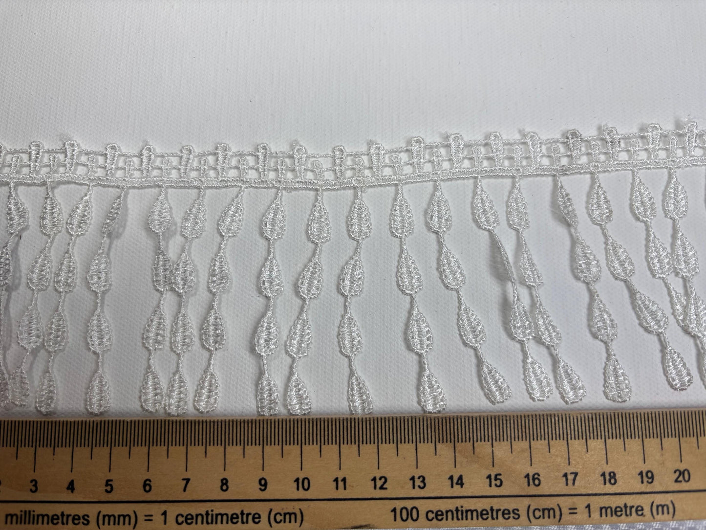 Antique Lace Edge – Perfect for Sewing, Embellishments, Crafting, and Home Decor – Delicate Floral Design White Wedding droplet lace trim