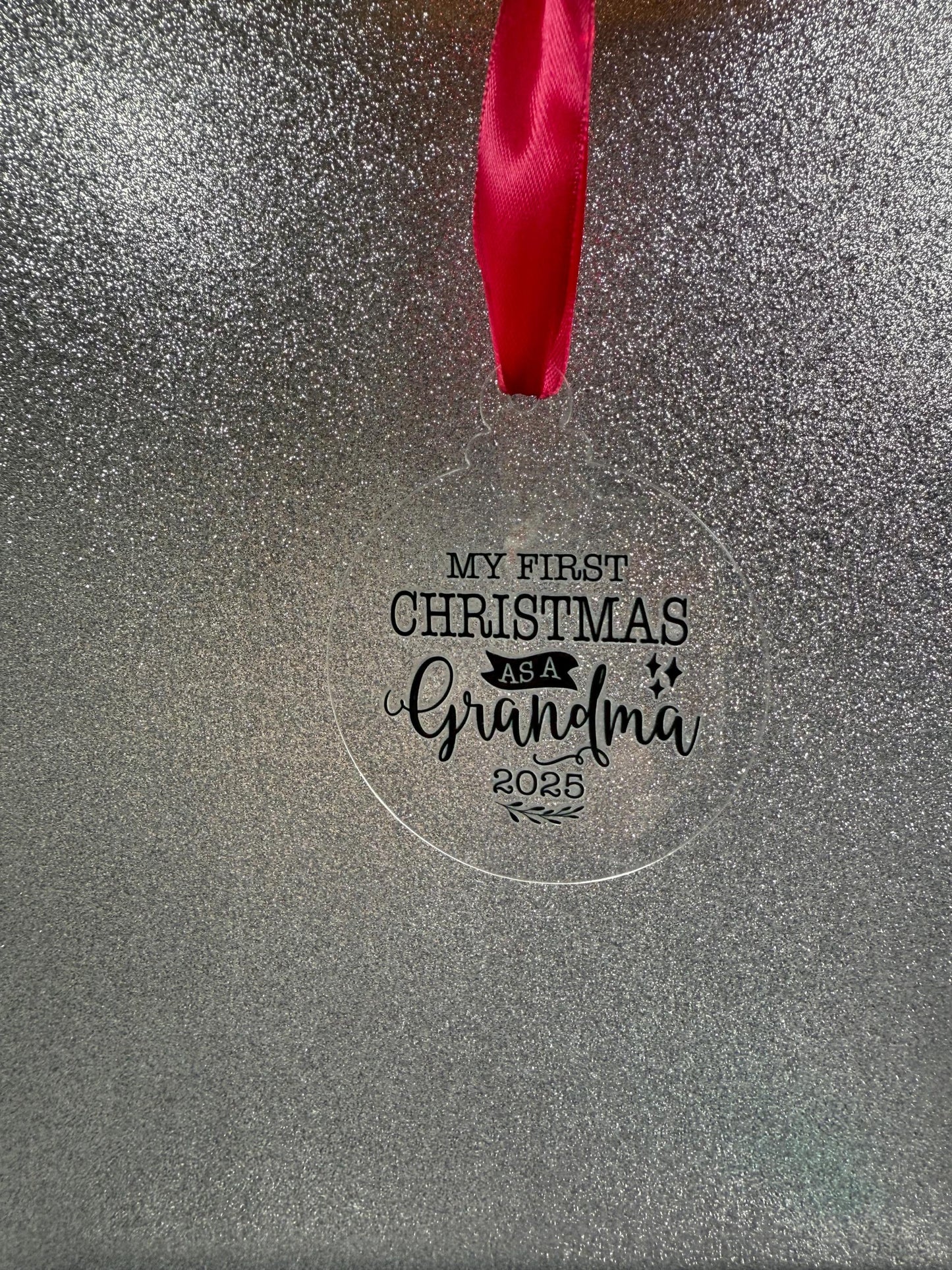 First Christmas as a Grandma Tree Decoration – First Christmas – Grandparent Gift – Personalised 2025 Keepsake