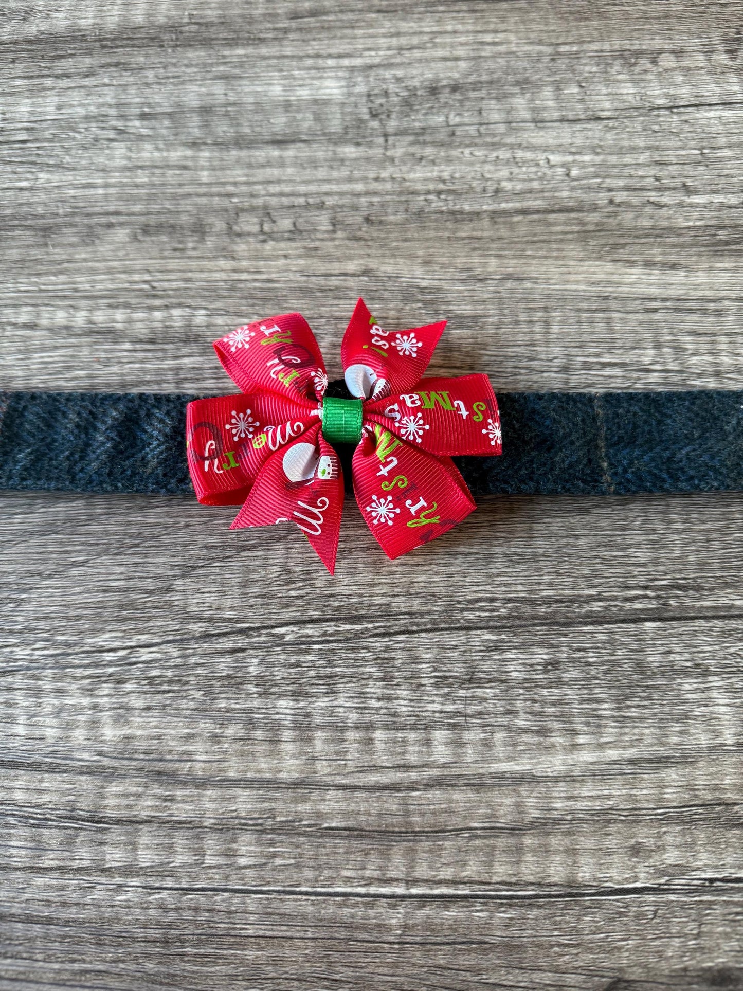 Christmas Dog Collar Bow | Limited Edition Pet Accessory | Ribbon Bow  | Festive Dog Collar Add-On |  Pet Costume