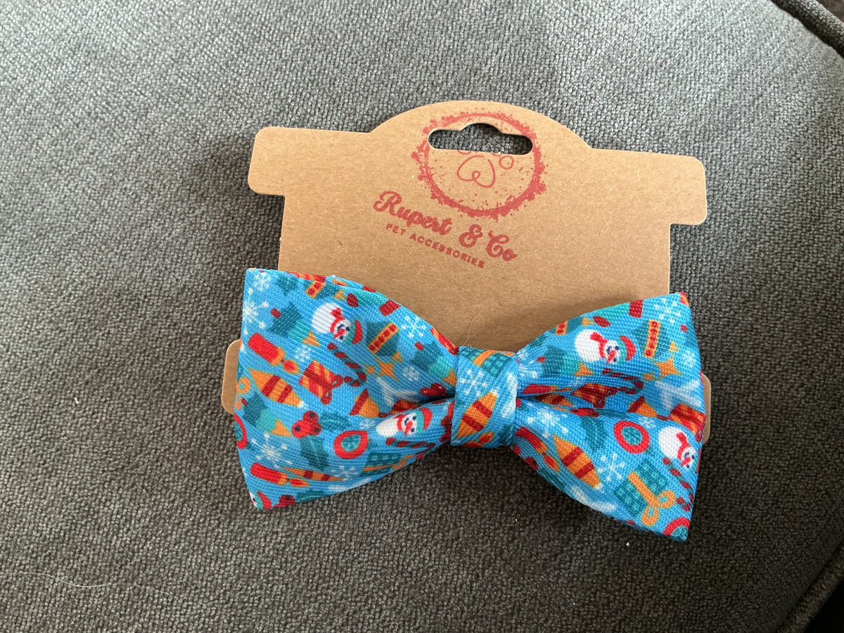 Christmas Dog Collar Bow Tie