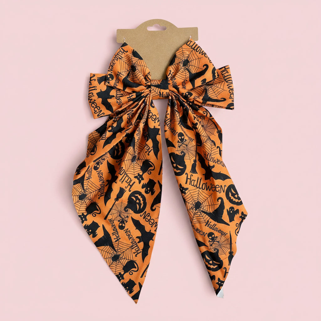 Spooky Halloween Dog Collar Bow Extra Large