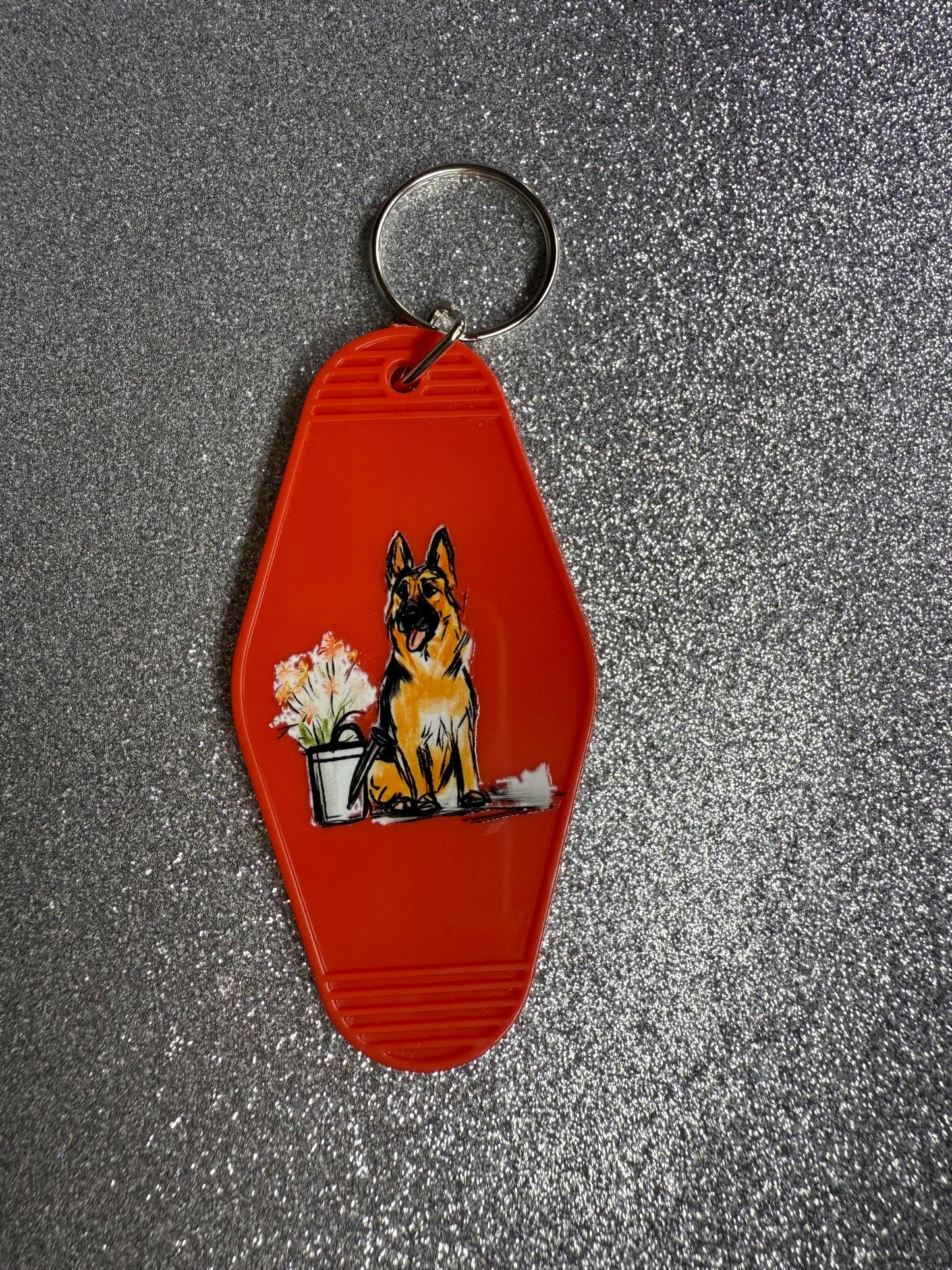 German Shepherd Keyring – Dog Lover Gift – German Shepherd Keychain for Her or Him – Pet Memorial Gift – Cute German Shepherd Accessory