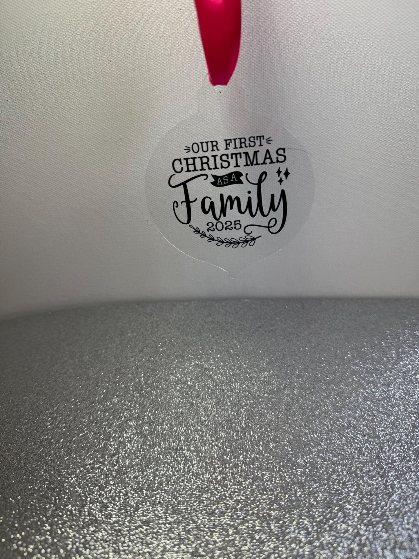 First Christmas as a Family Tree Decoration – Family Christmas –  Gift – Personalised 2025 Keepsake - couples gift