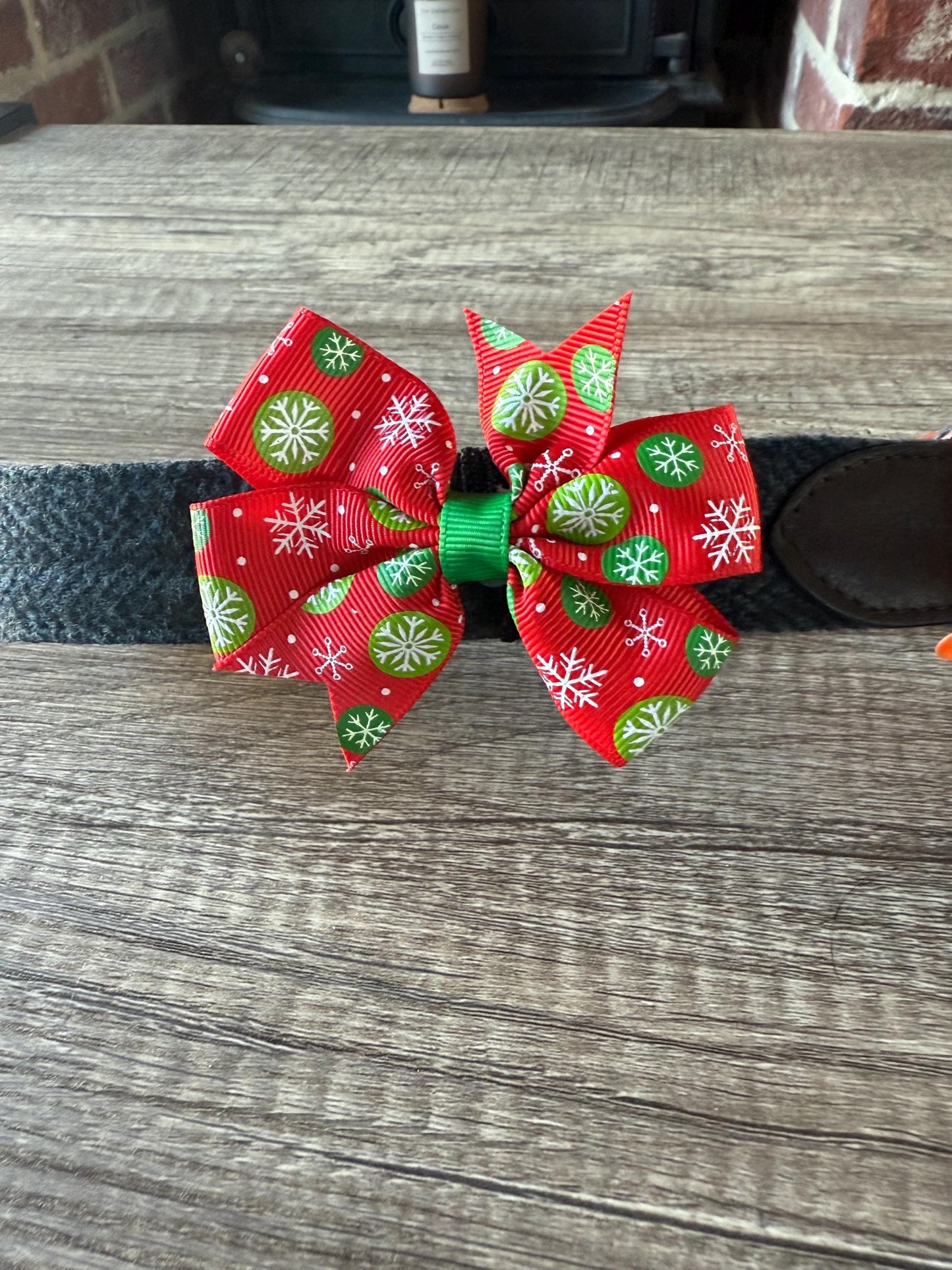 Christmas Dog Collar Bow | Limited Edition Pet Accessory | Ribbon Bow  | Festive Dog Collar Add-On |  Pet Costume