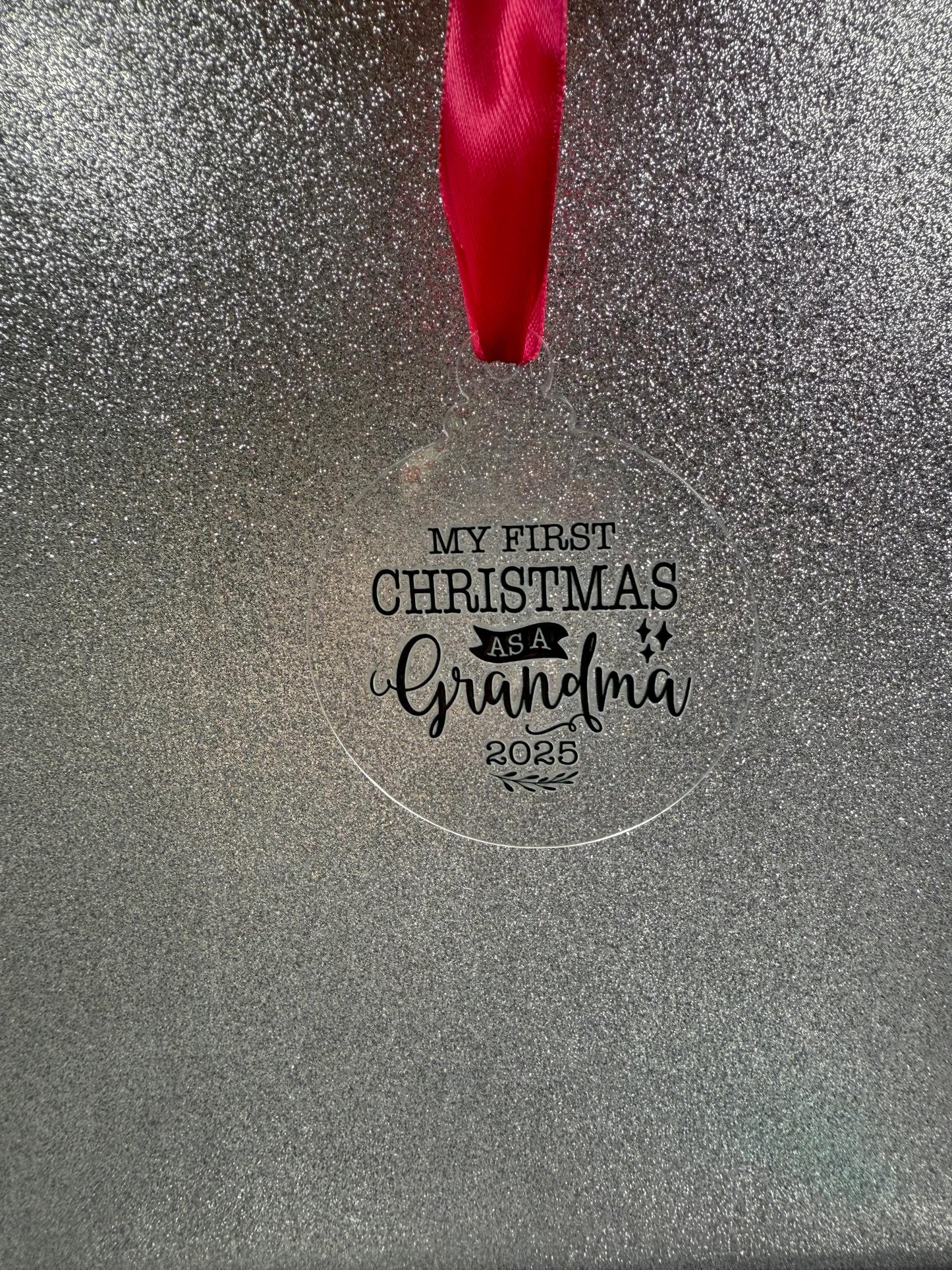 First Christmas as a Grandma Tree Decoration – First Christmas – Grandparent Gift – Personalised 2025 Keepsake