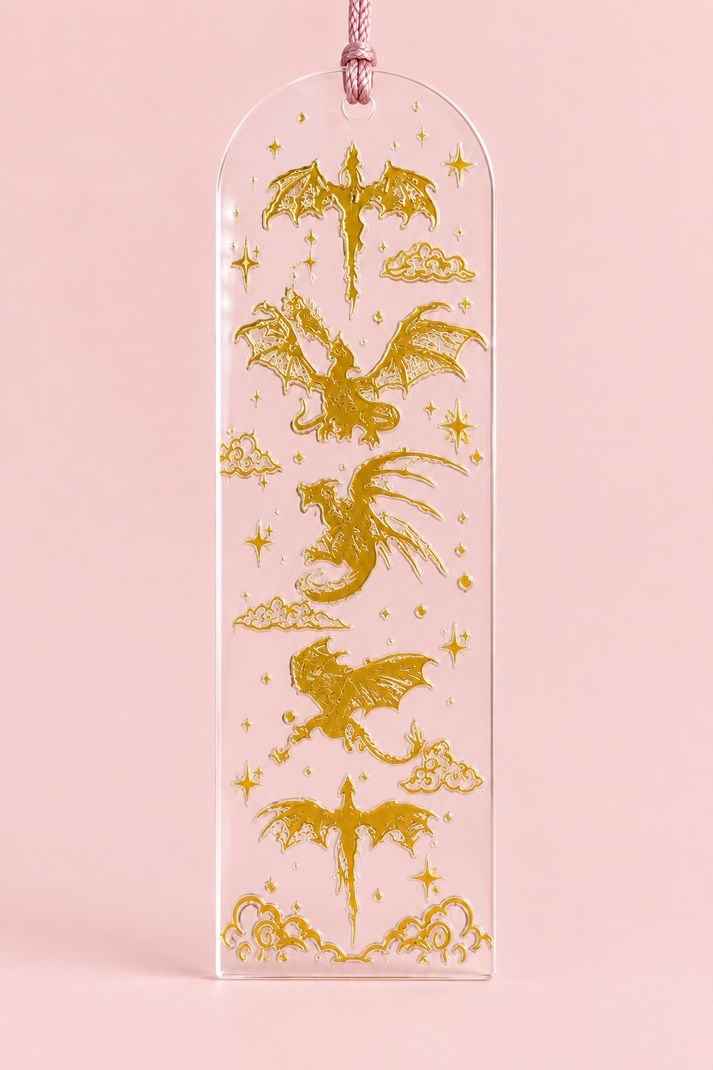 Fourth Wing inspired Bookmark - Golden Dragons