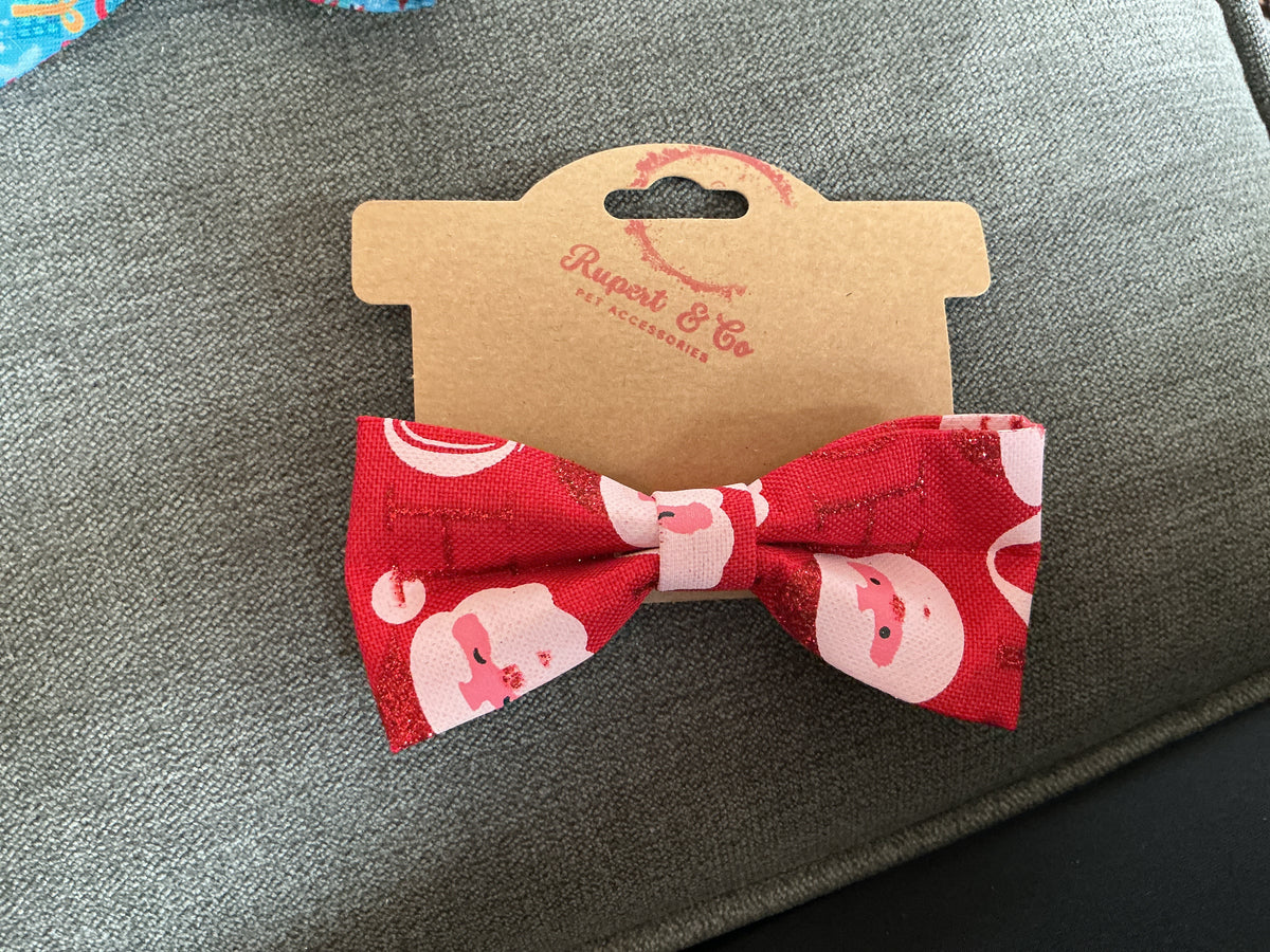 Christmas Dog Collar Bow Tie