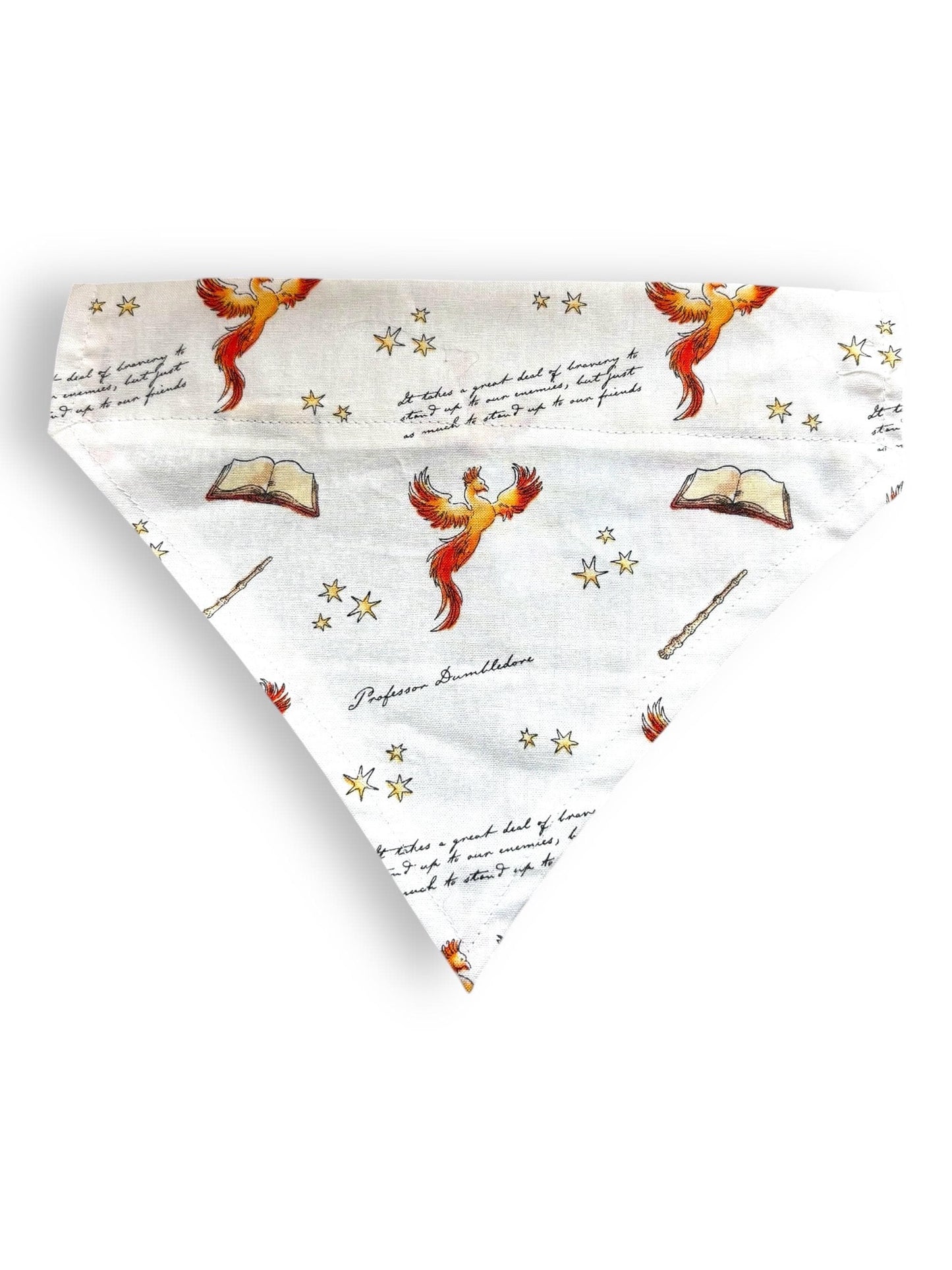 Cute and Stylish Dog Bandana ‘The character' for Puppies, Small & Medium Dogs – Soft Cotton Fabric – Multiple Patterns and personalisation