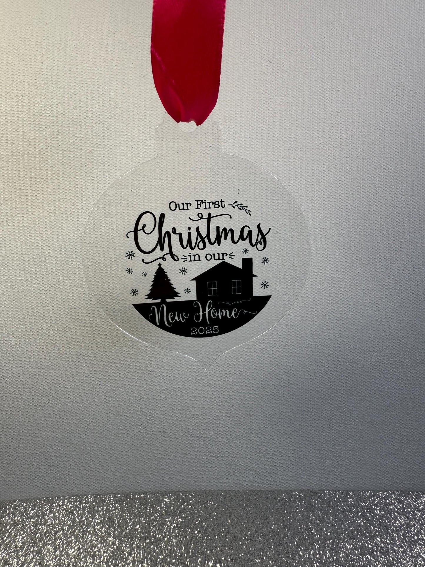 New Home Christmas Tree Decoration – First Christmas in New Home Ornament – Housewarming Gift – Personalised Home Ornament – 2025 Keepsake