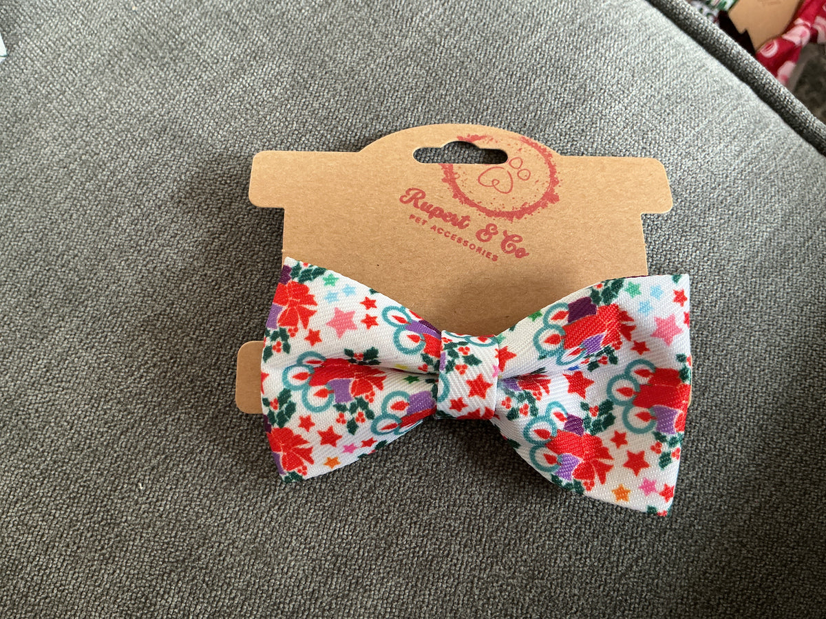 Christmas Dog Collar Bow Tie