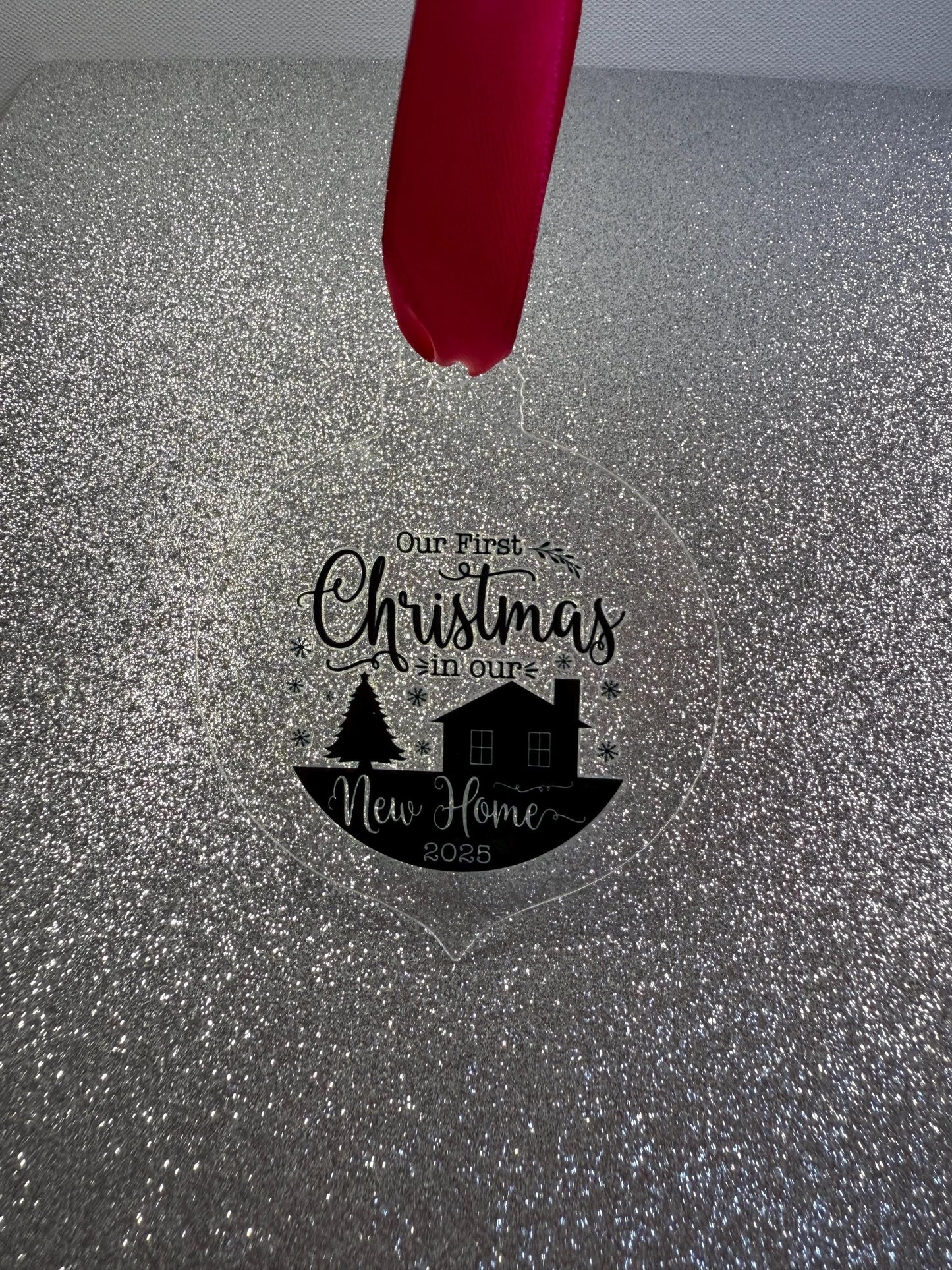 New Home Christmas Tree Decoration – First Christmas in New Home Ornament – Housewarming Gift – Personalised Home Ornament – 2025 Keepsake