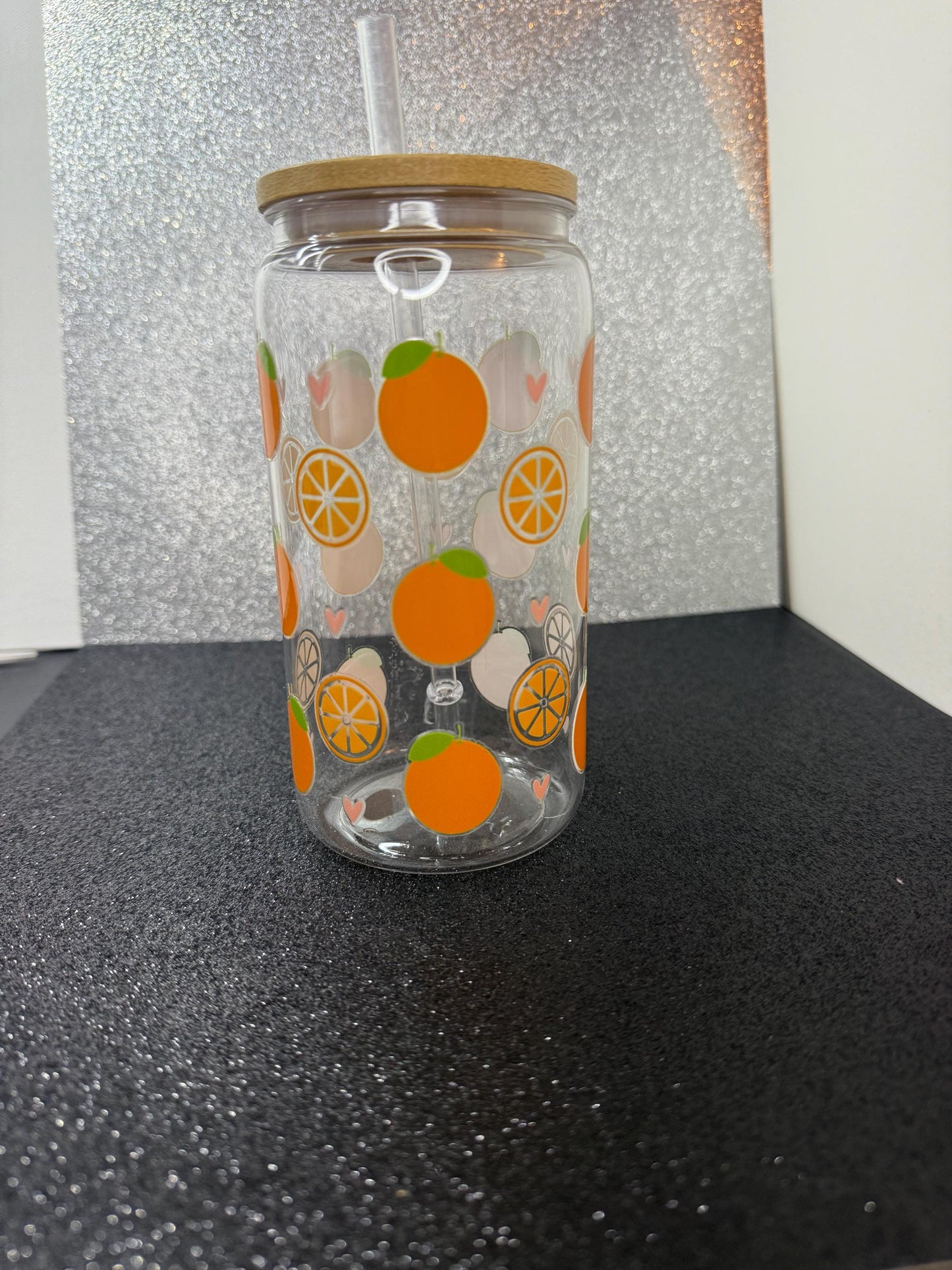 Oranges 16oz Tumbler with Bamboo Lid & Straw