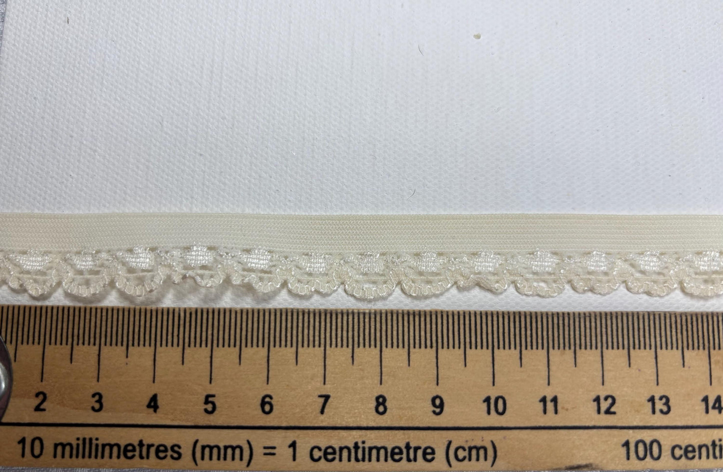 Vintage Ivory Floral Stretch Lace Trim: Sewing & Craft Embellishment