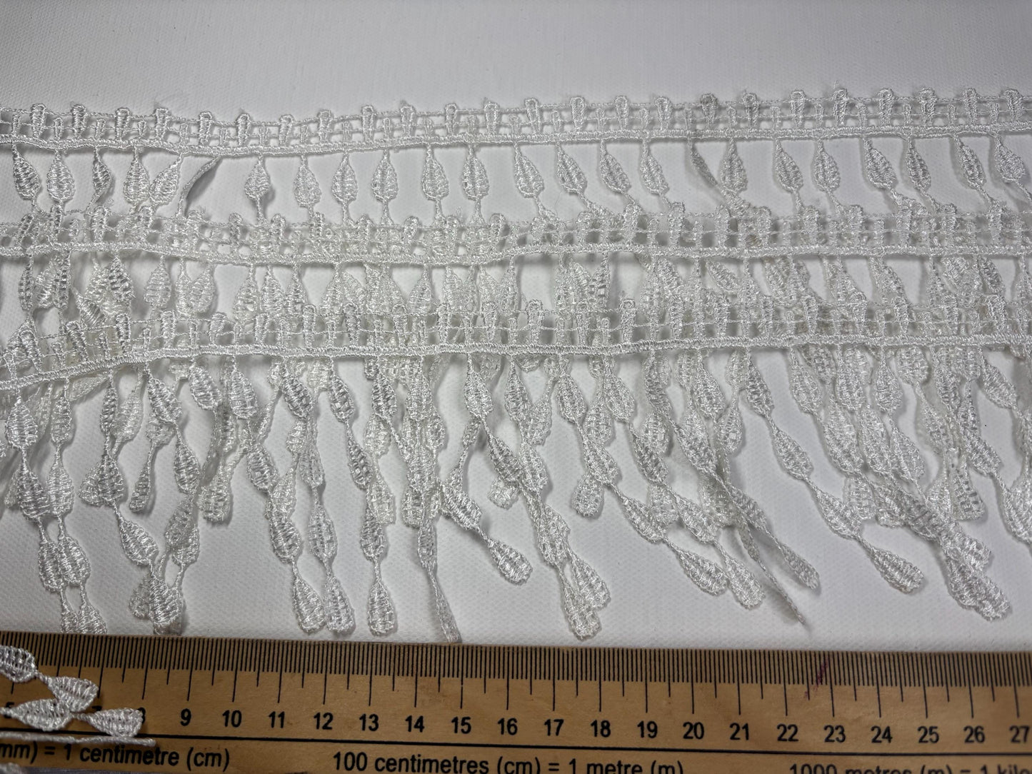 Antique Lace Edge – Perfect for Sewing, Embellishments, Crafting, and Home Decor – Delicate Floral Design White Wedding droplet lace trim