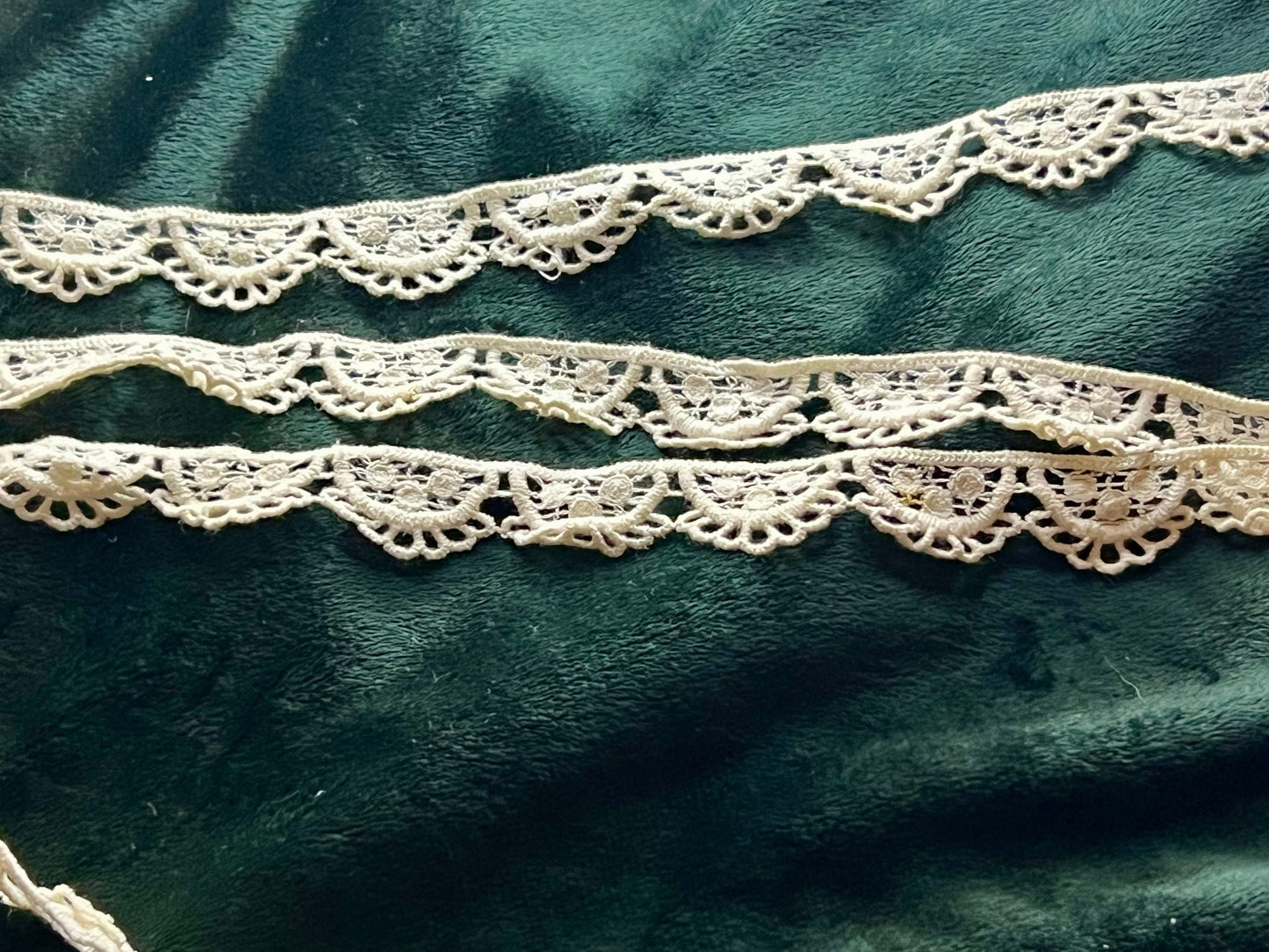 White cotton lace trim