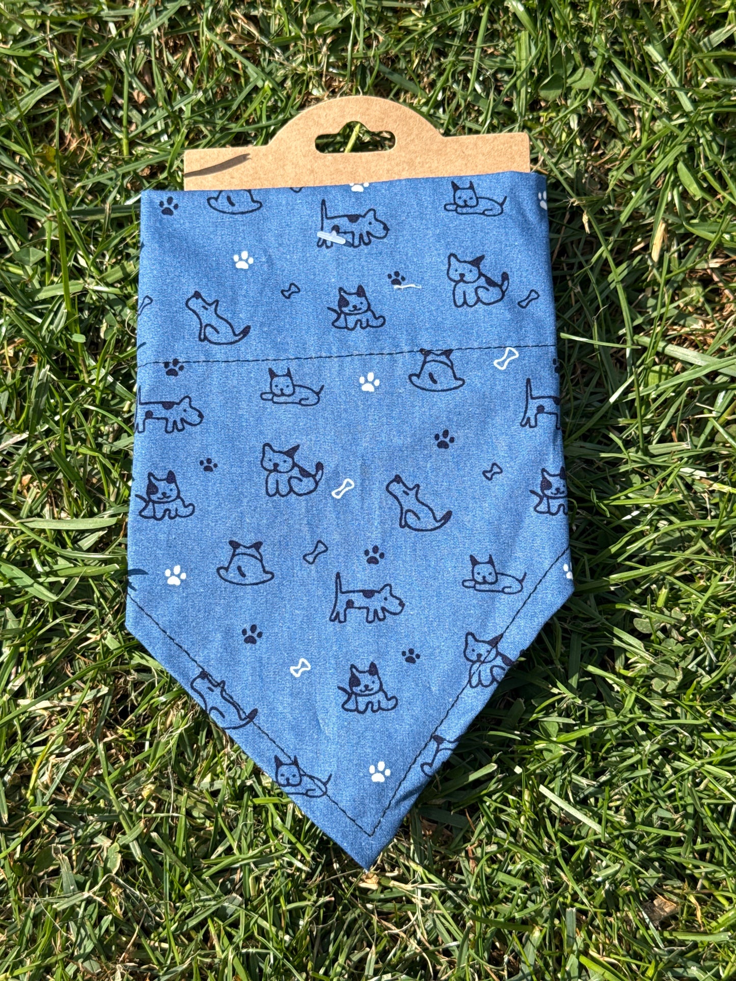 Navy Dog and Cat Dog bandana