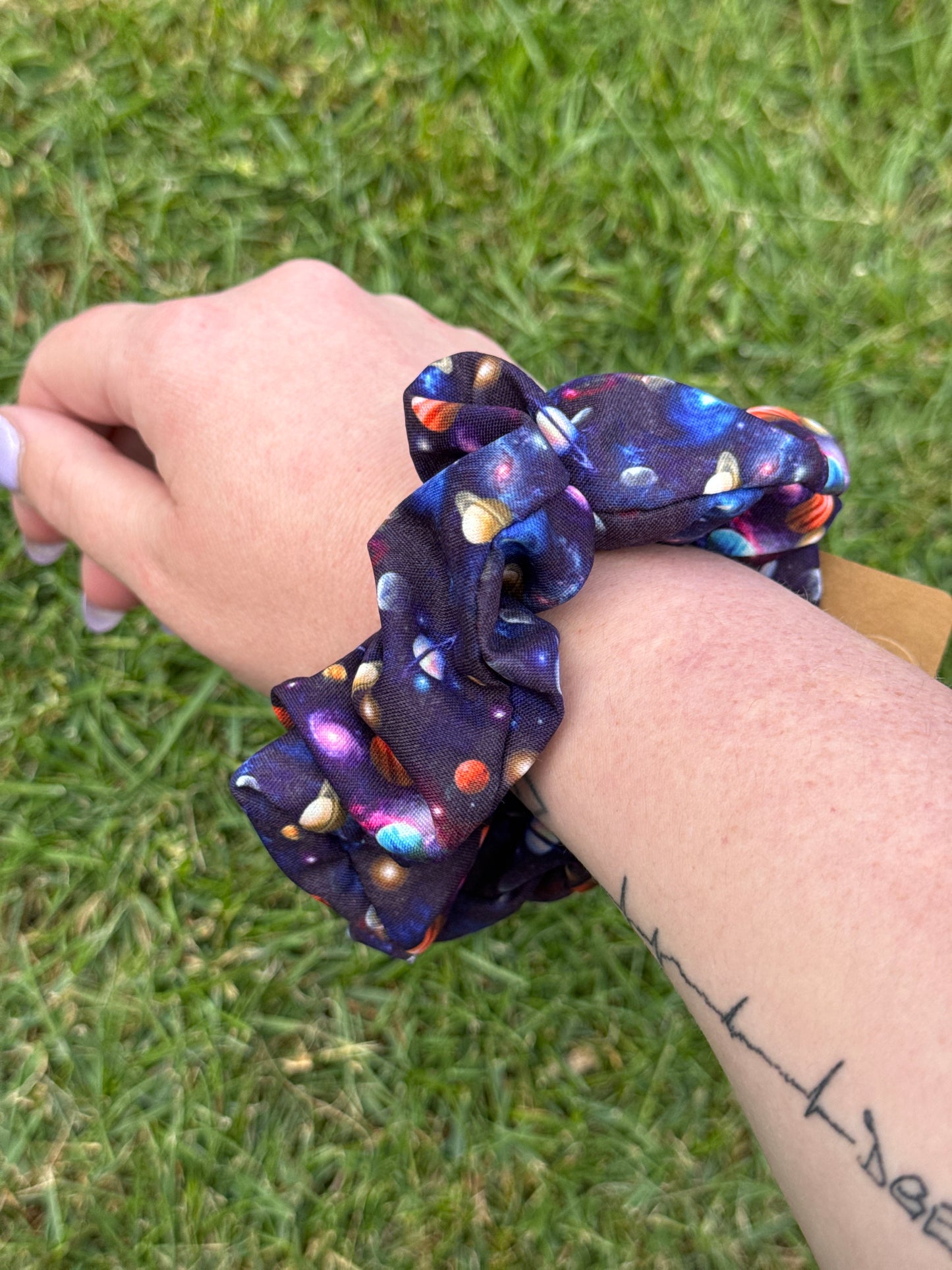 Space themed Planet scrunchie